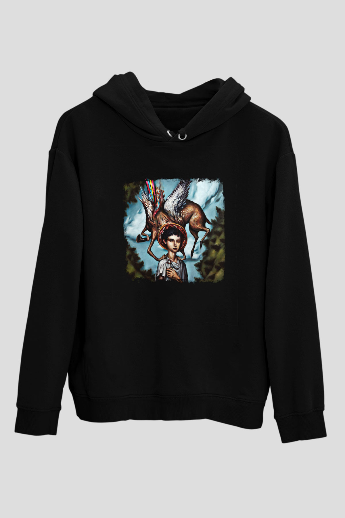 Circa Survive Baskılı Unisex Siyah Hoodie