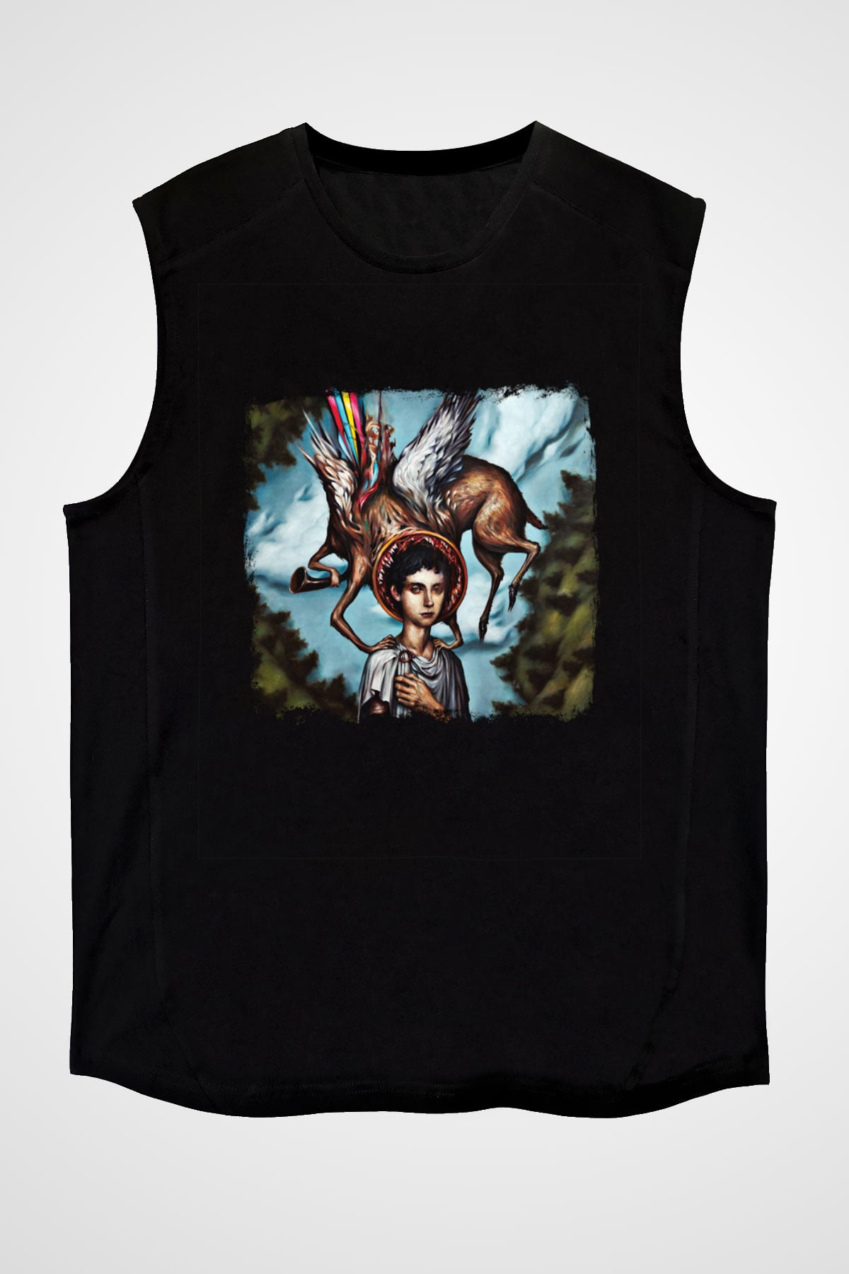 Circa Survive Baskılı Unisex Siyah Kolsuz Tişört