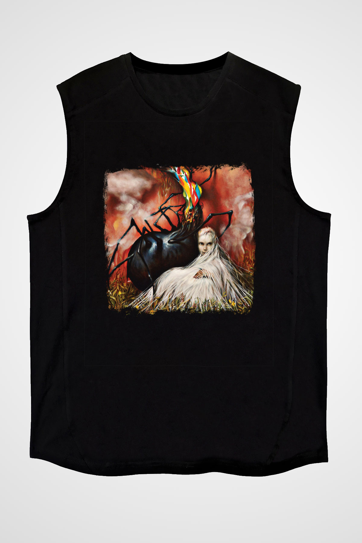 Circa Survive Baskılı Unisex Siyah Kolsuz Tişört