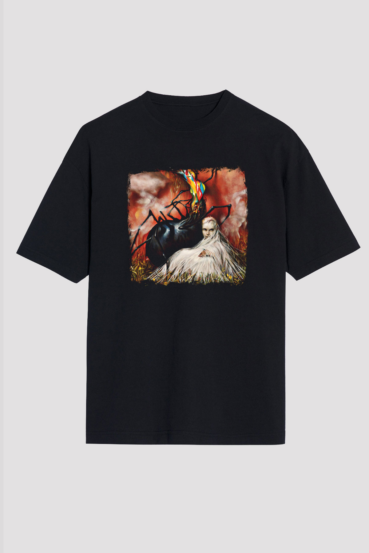 Circa Survive Baskılı Unisex Siyah Oversize Tişört