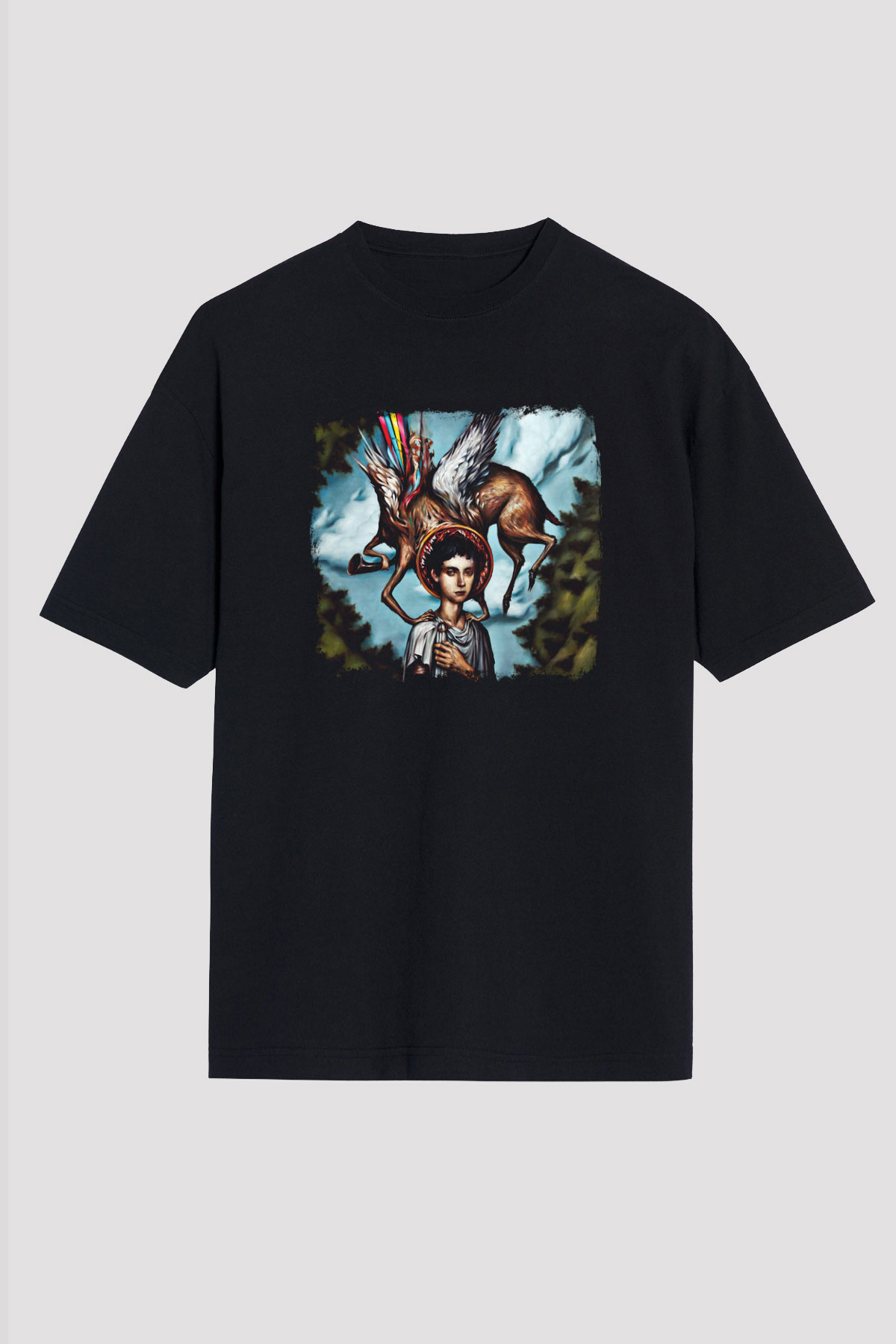Circa Survive Baskılı Unisex Siyah Oversize Tişört