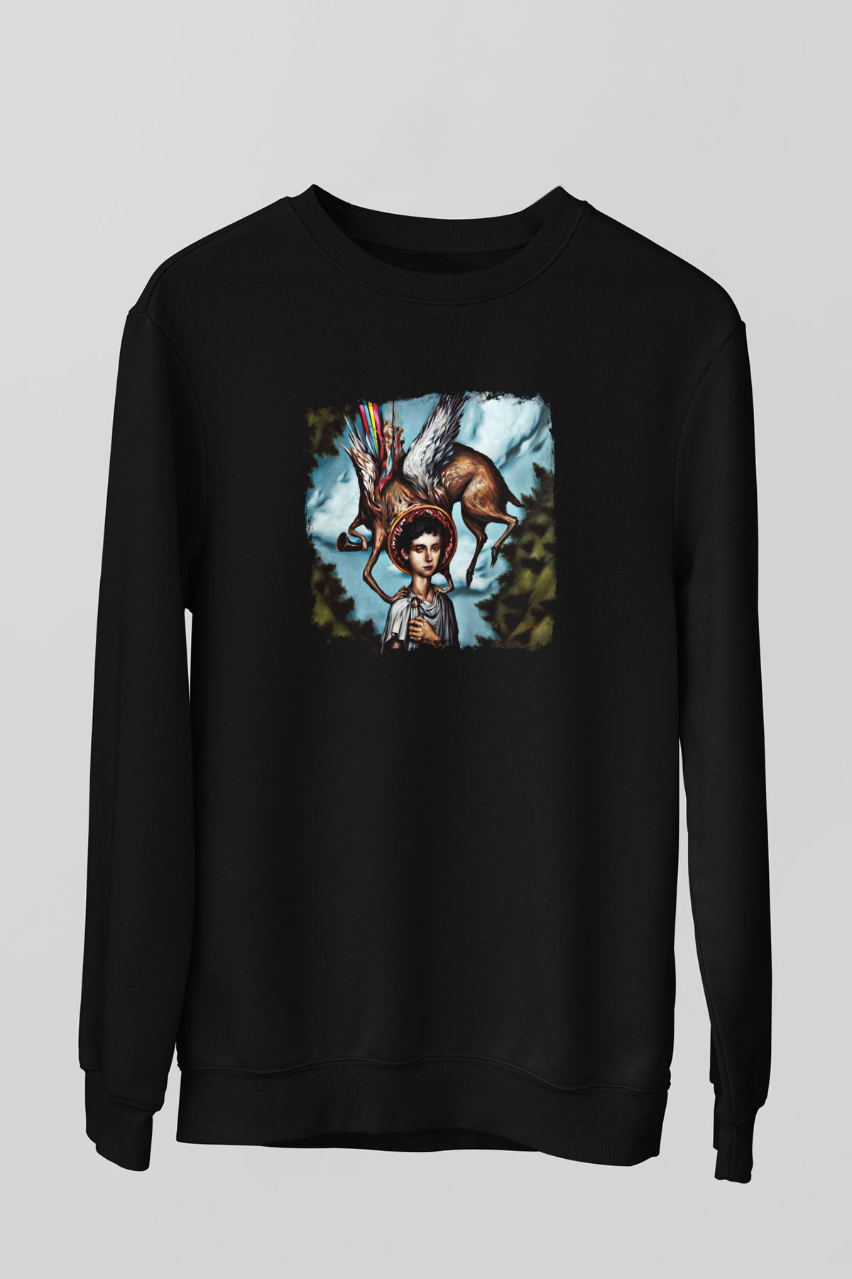 Circa Survive Baskılı Unisex Siyah Sweatshirt