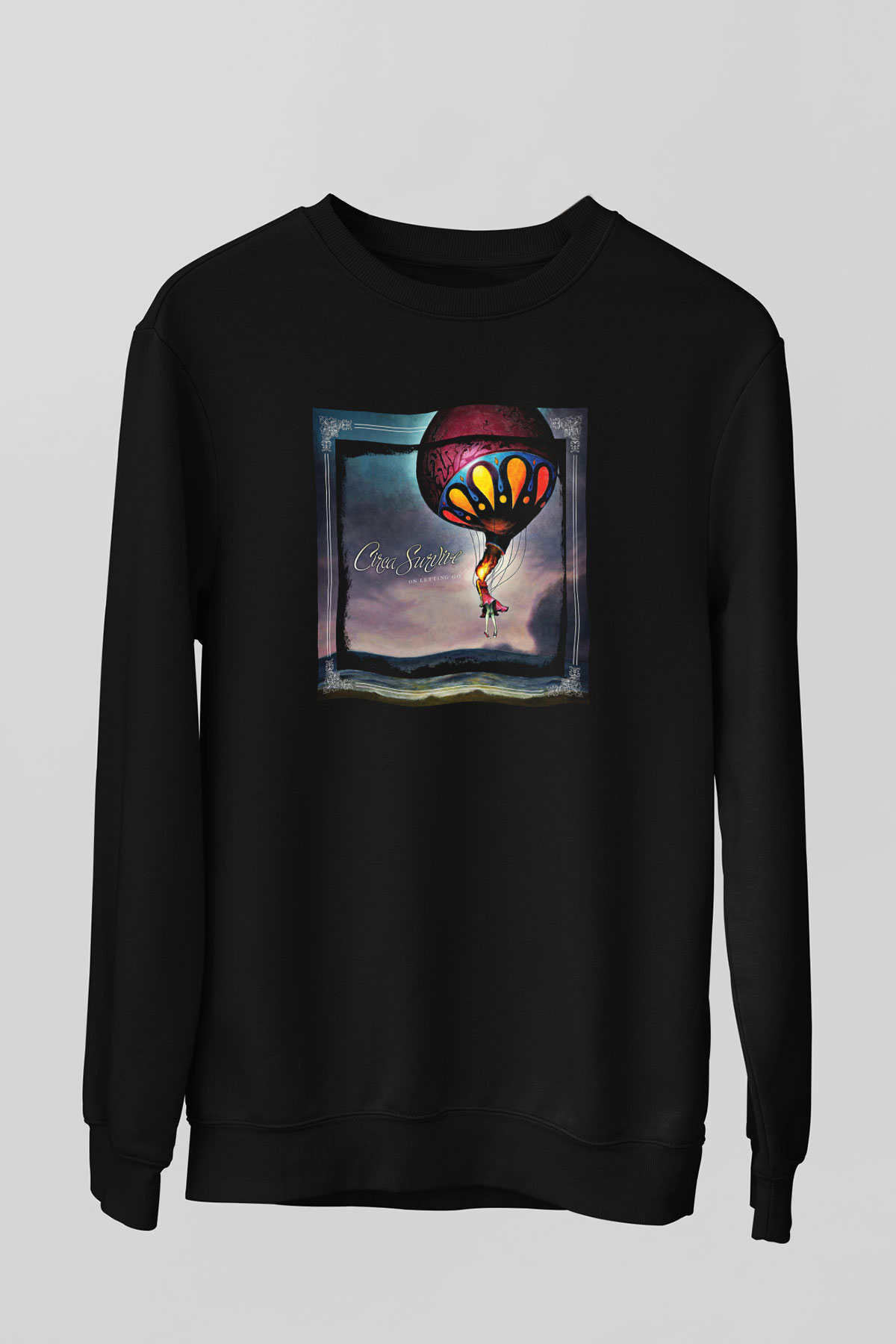 Circa Survive Baskılı Unisex Siyah Sweatshirt