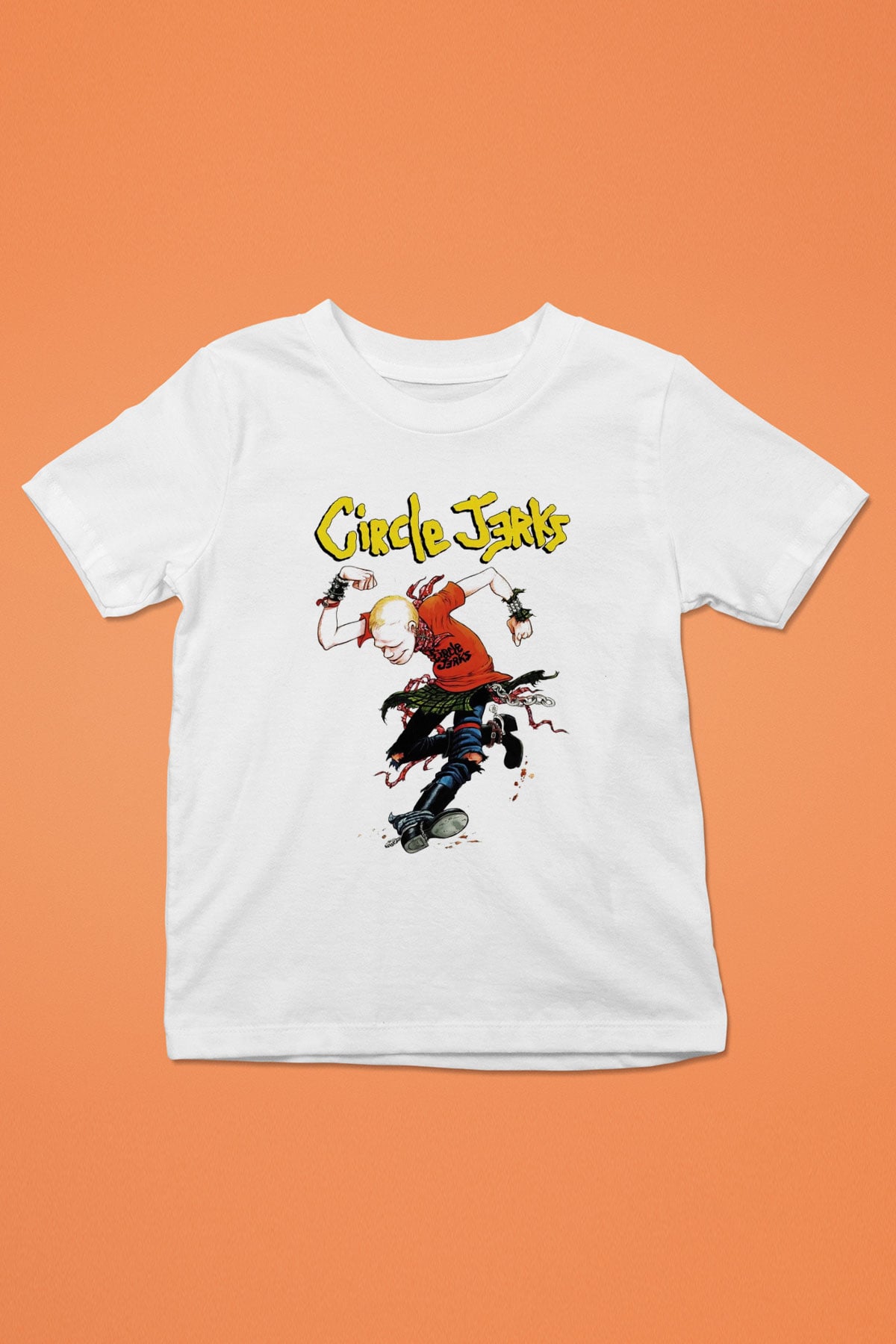 Circle Jerks Baskılı Beyaz Unisex Çocuk Tişört