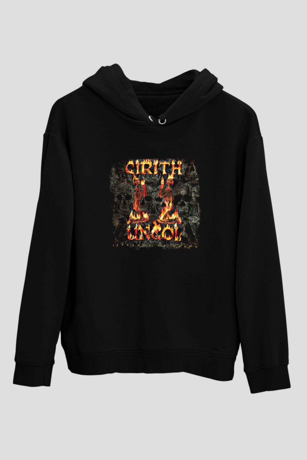 Cirith Ungol Baskılı Unisex Siyah Hoodie