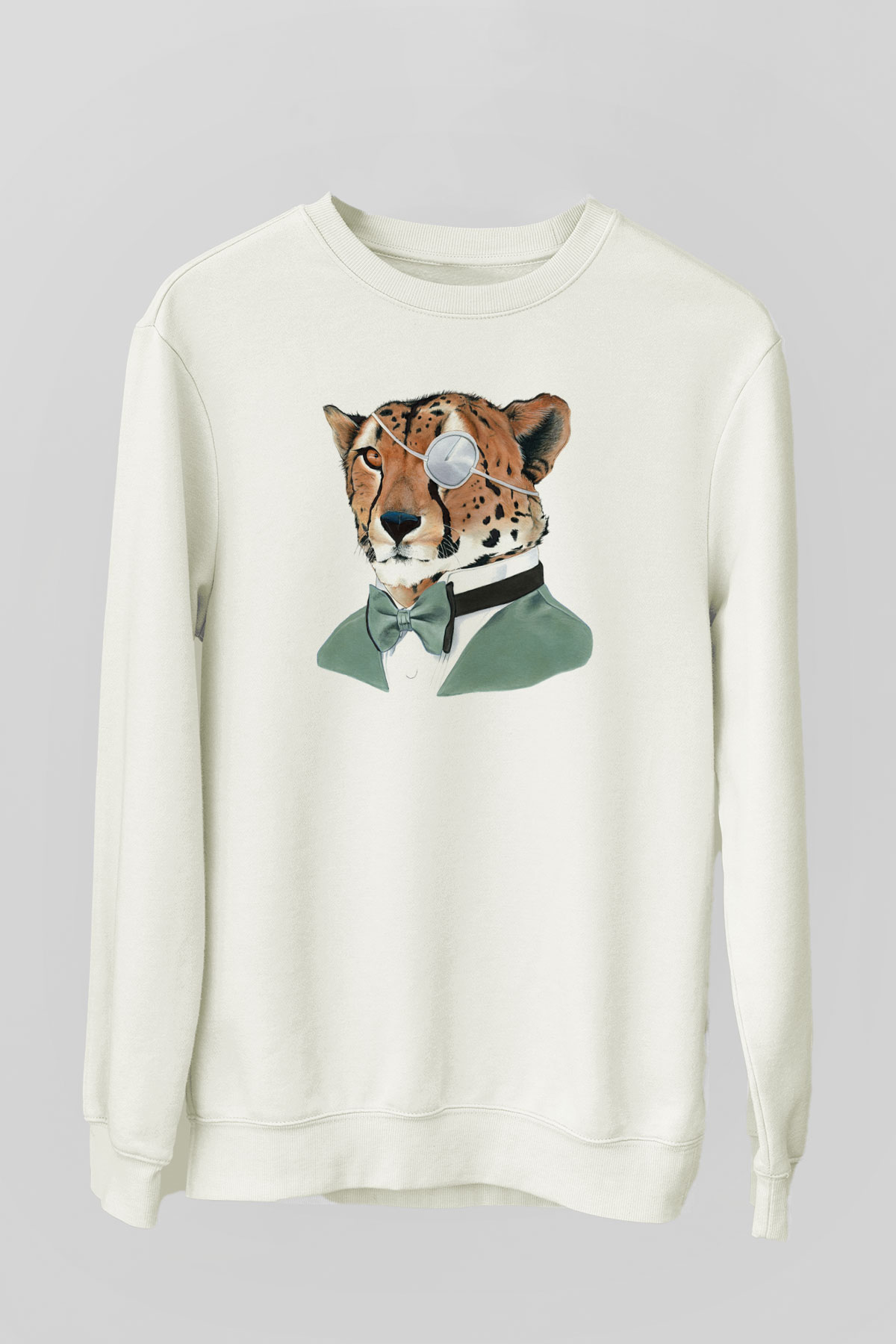 Çita Beyaz Unisex Sweatshirt