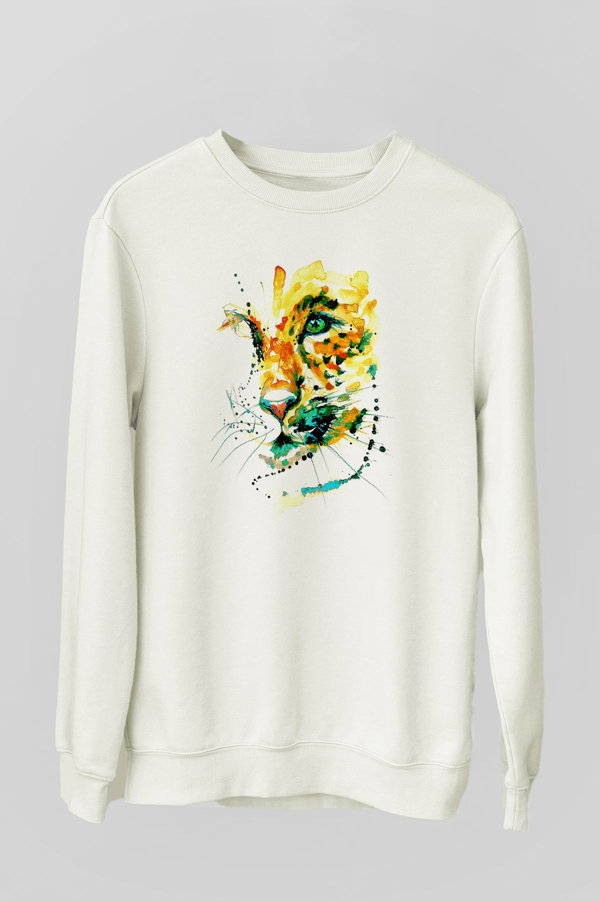 Çita Beyaz Unisex Sweatshirt