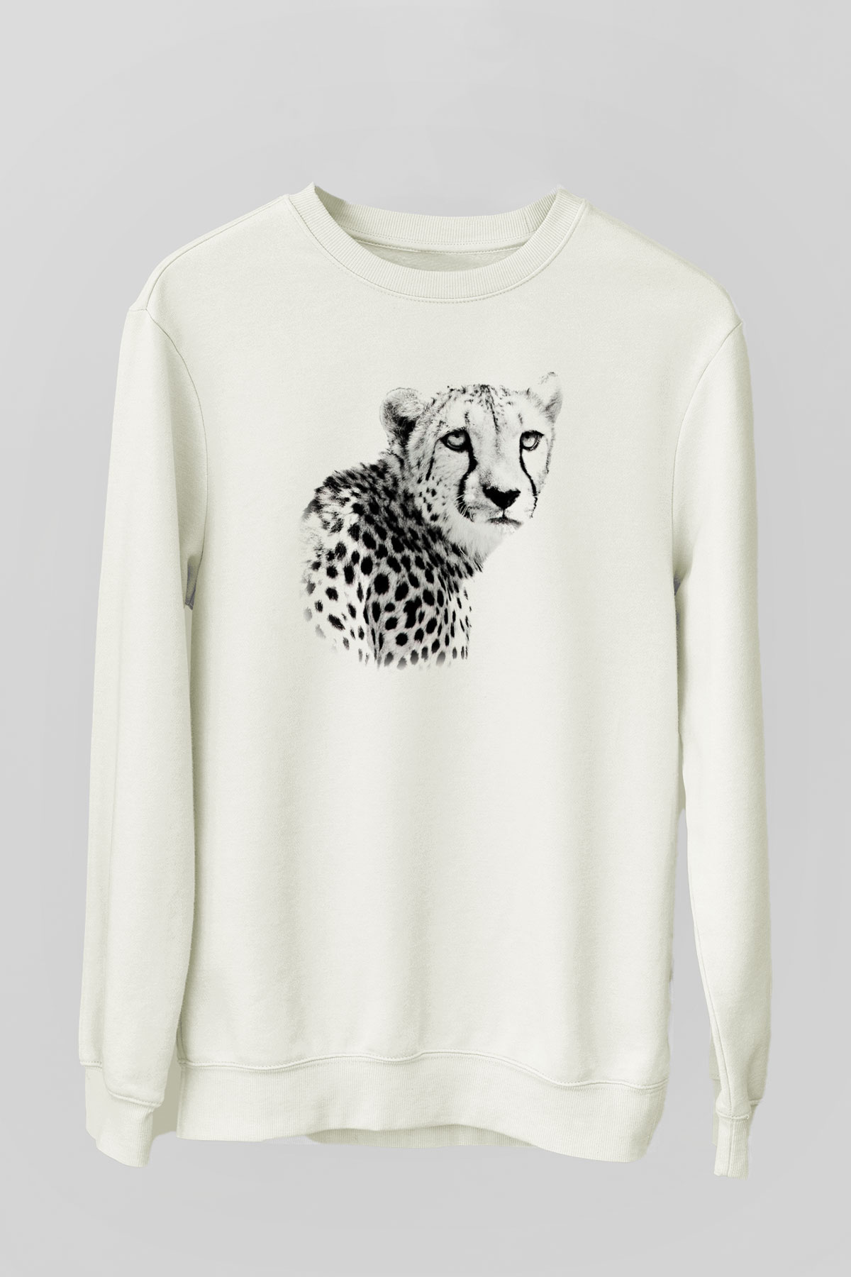 Çita Beyaz Unisex Sweatshirt