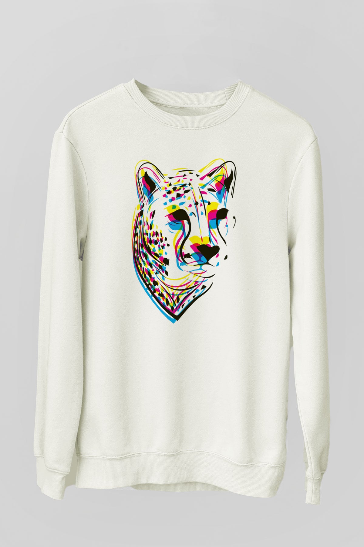 Çita Beyaz Unisex Sweatshirt