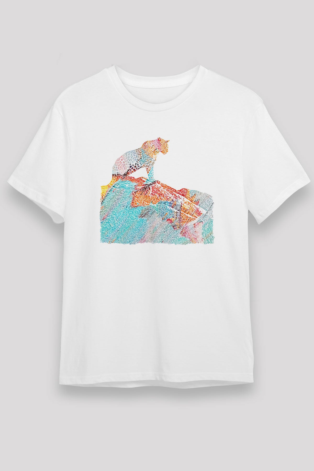 Çita Beyaz Unisex Tişört T-Shirt - TişörtFabrikası