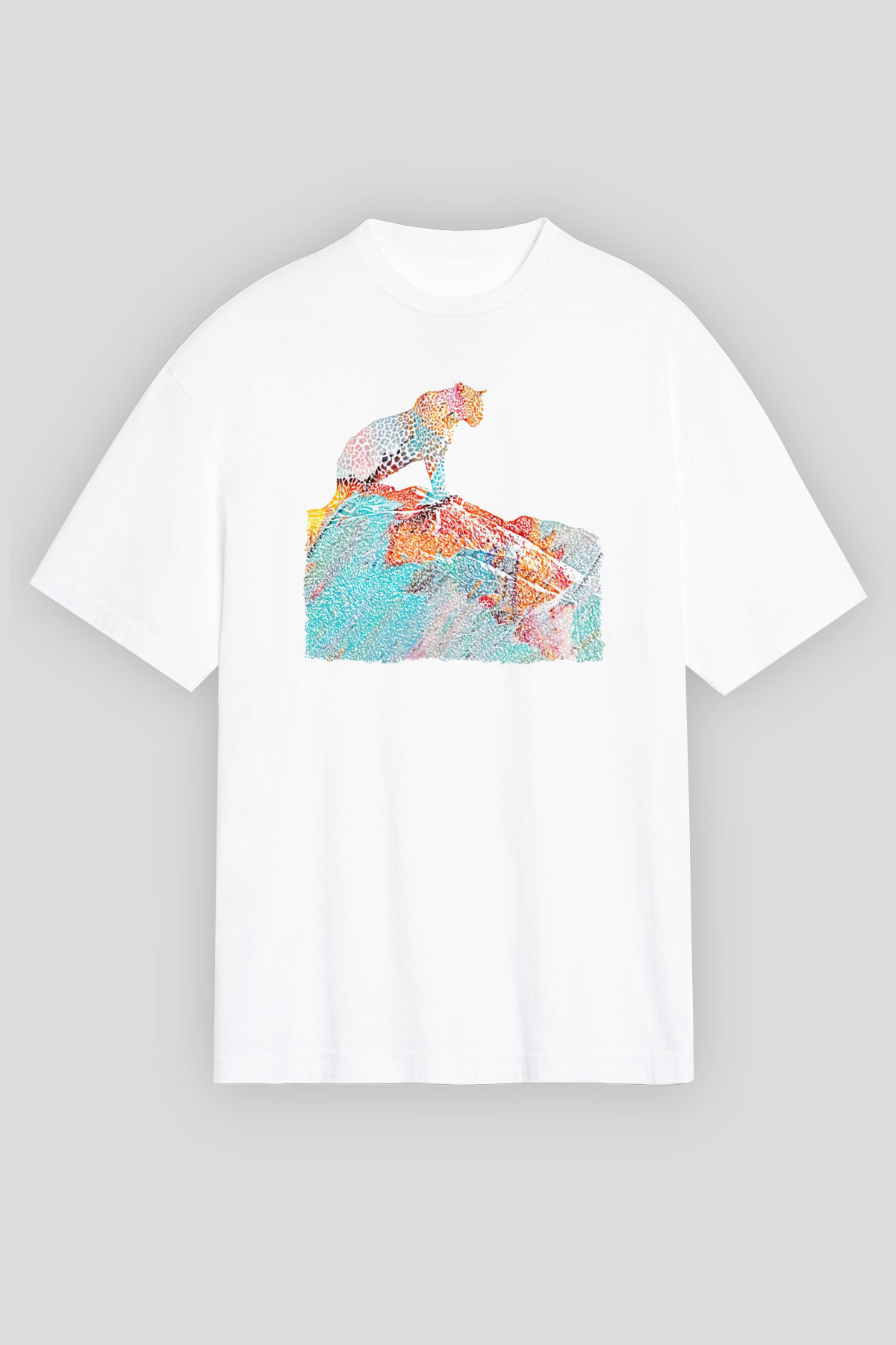 Çita Beyaz Unisex Tişört T-Shirt - TişörtFabrikası
