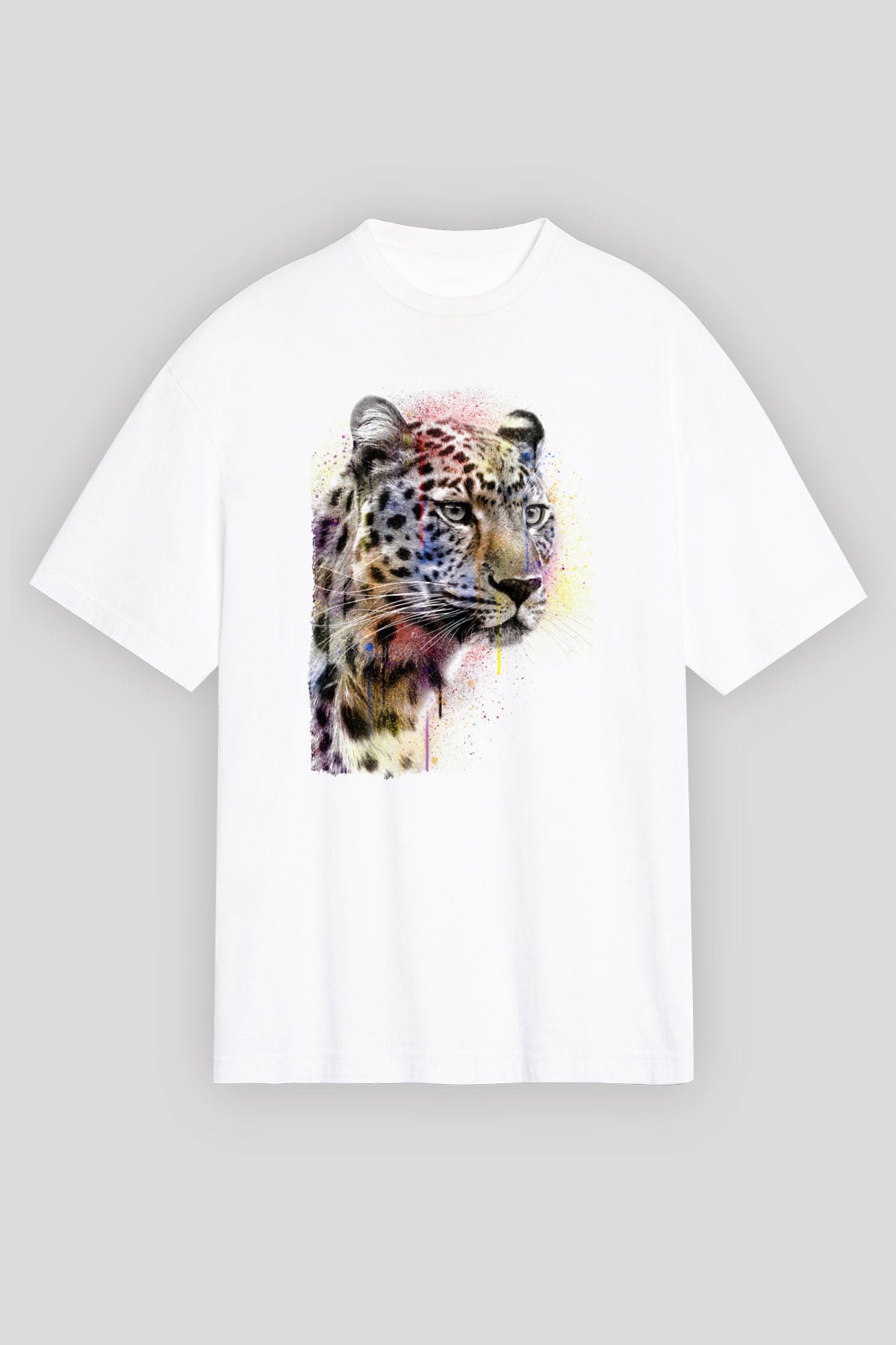 Çita Beyaz Unisex Tişört T-Shirt - TişörtFabrikası