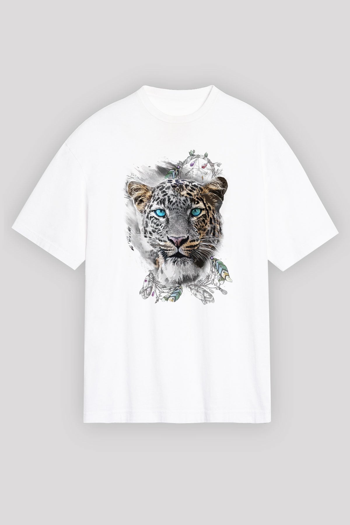 Çita Beyaz Unisex Tişört T-Shirt - TişörtFabrikası