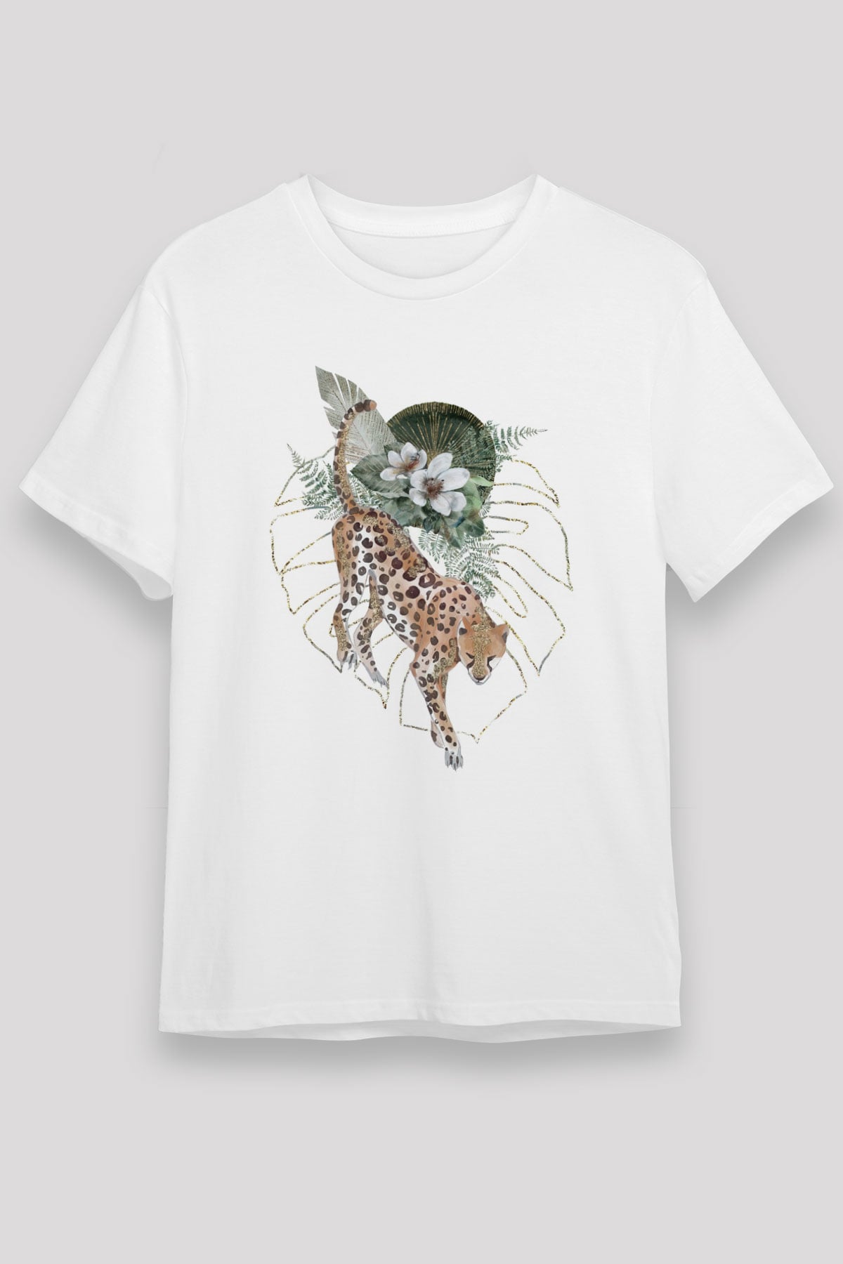 Çita Beyaz Unisex Tişört T-Shirt - TişörtFabrikası