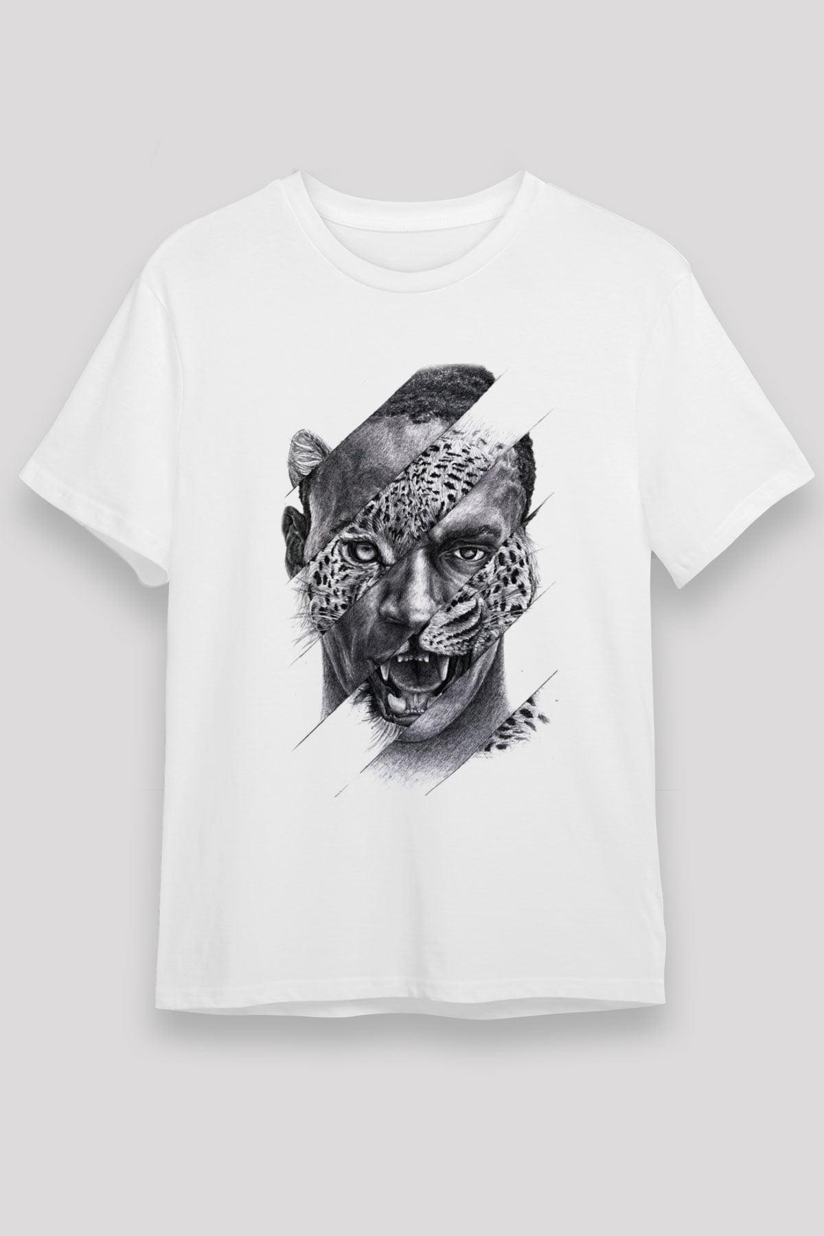 Çita Beyaz Unisex Tişört T-Shirt - TişörtFabrikası