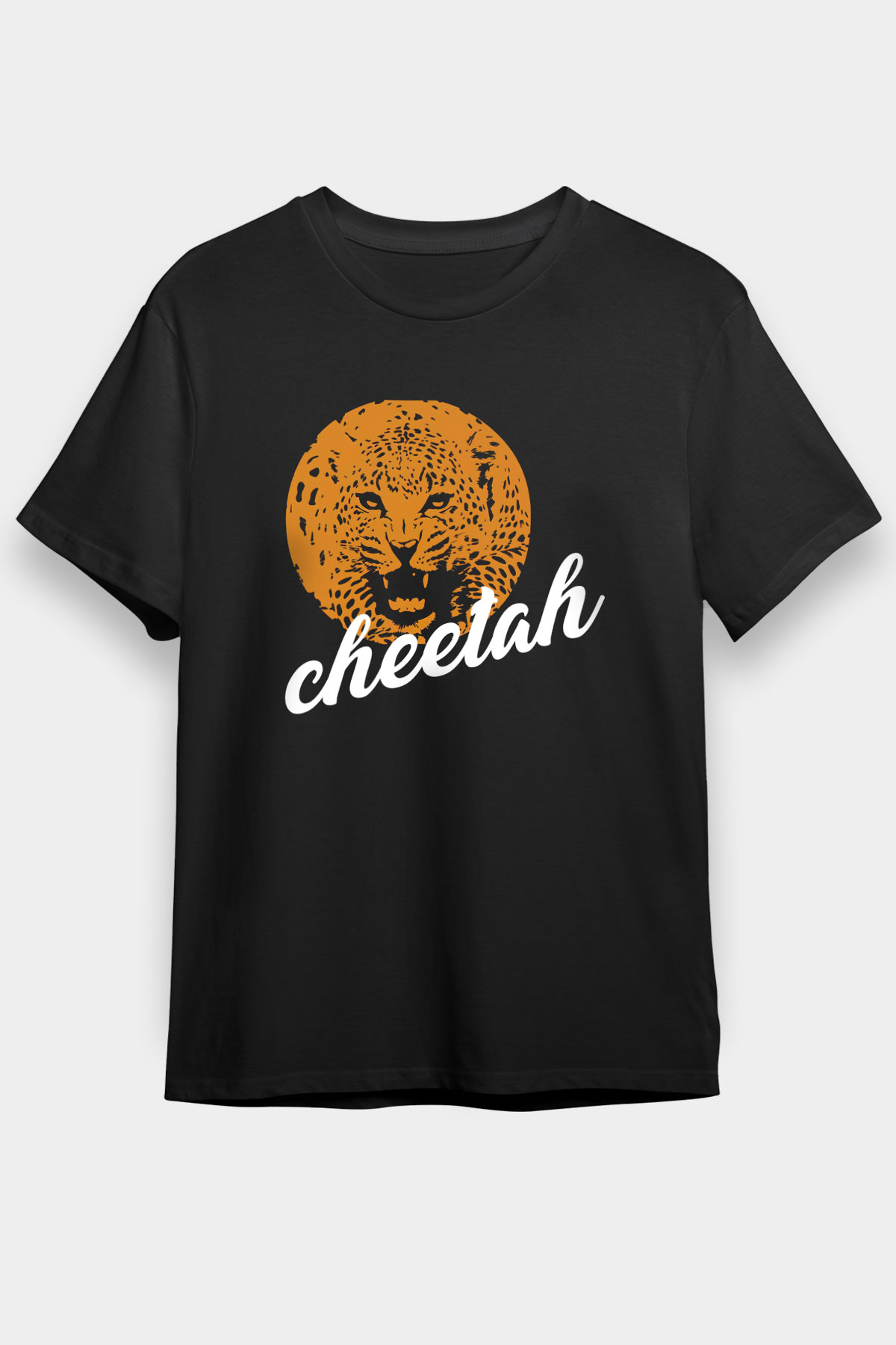 Çita Siyah Unisex Tişört T-Shirt - TişörtFabrikası