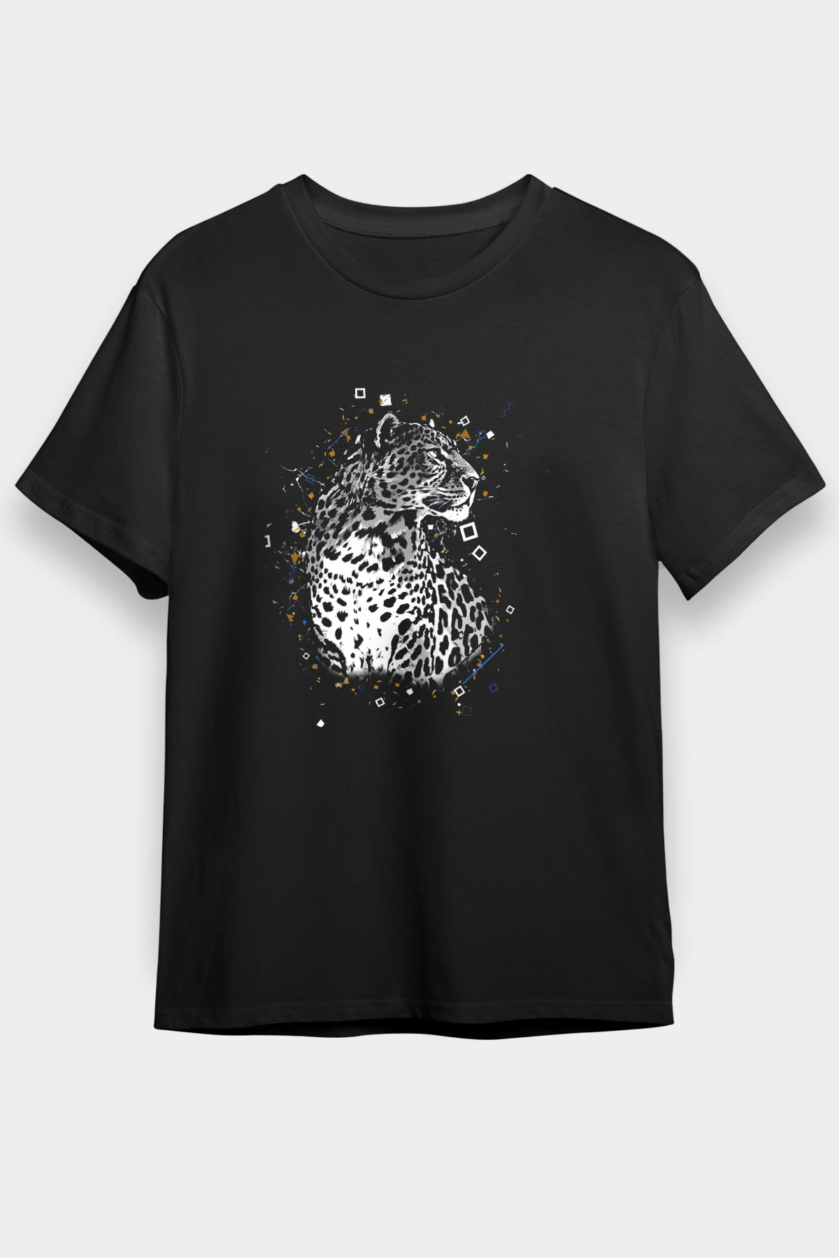 Çita Siyah Unisex Tişört T-Shirt - TişörtFabrikası