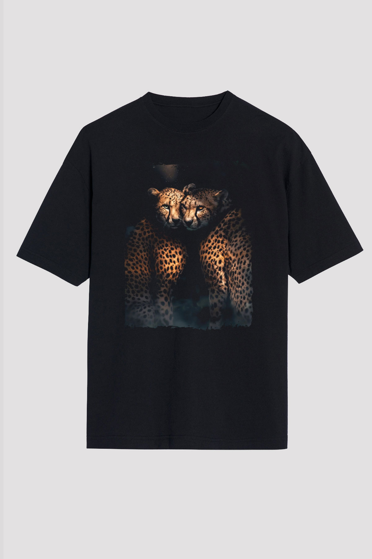 Çita Siyah Unisex Tişört T-Shirt - TişörtFabrikası