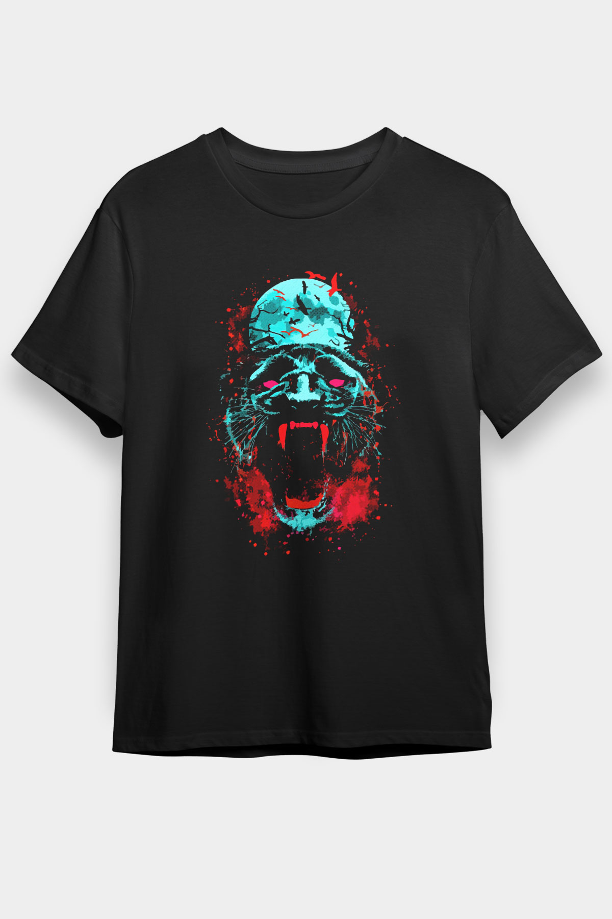 Çita Siyah Unisex Tişört T-Shirt - TişörtFabrikası