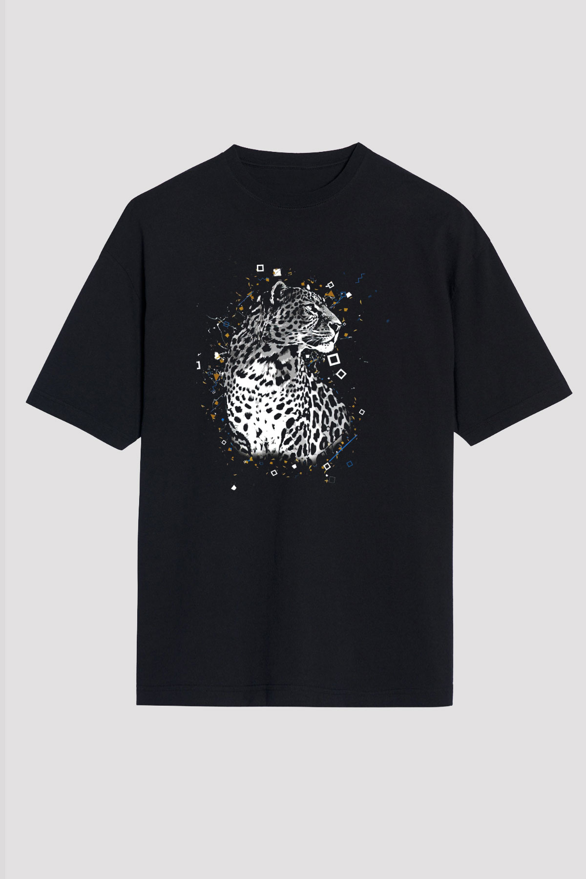 Çita Siyah Unisex Tişört T-Shirt - TişörtFabrikası