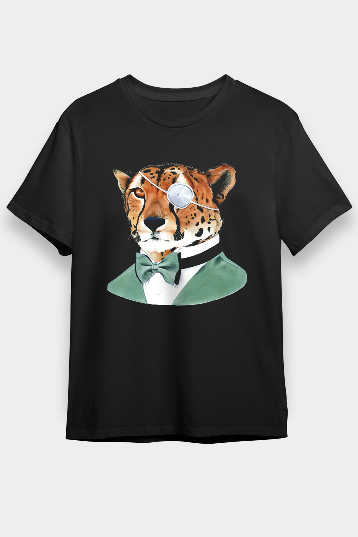 Çita Siyah Unisex Tişört T-Shirt - TişörtFabrikası
