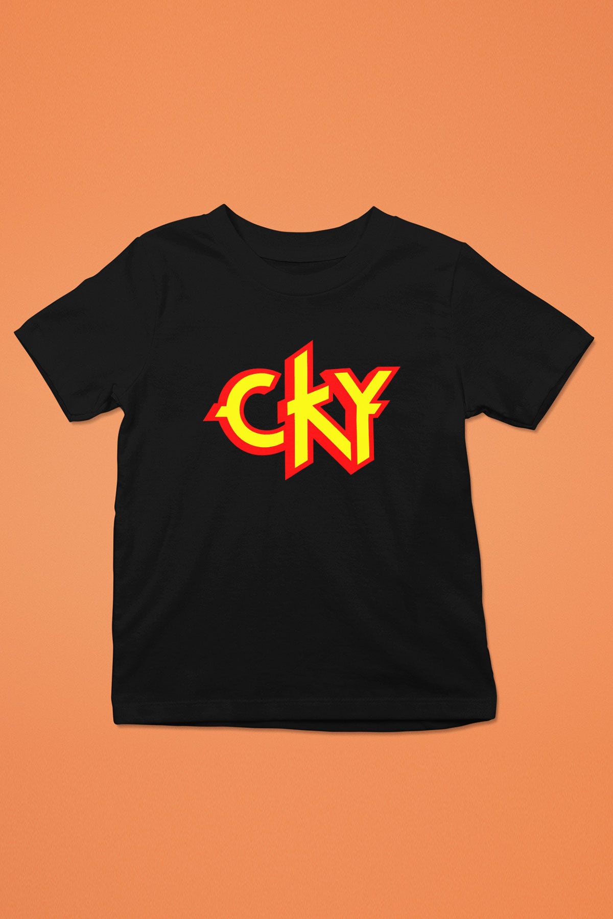 CKY Baskılı Siyah Unisex Çocuk Tişört