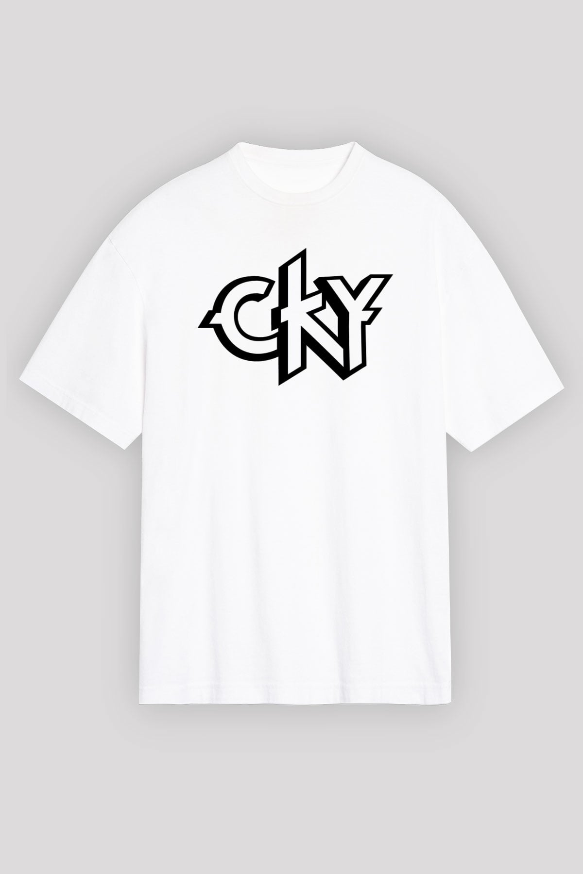 CKY Beyaz Unisex Tişört T-Shirt - TişörtFabrikası