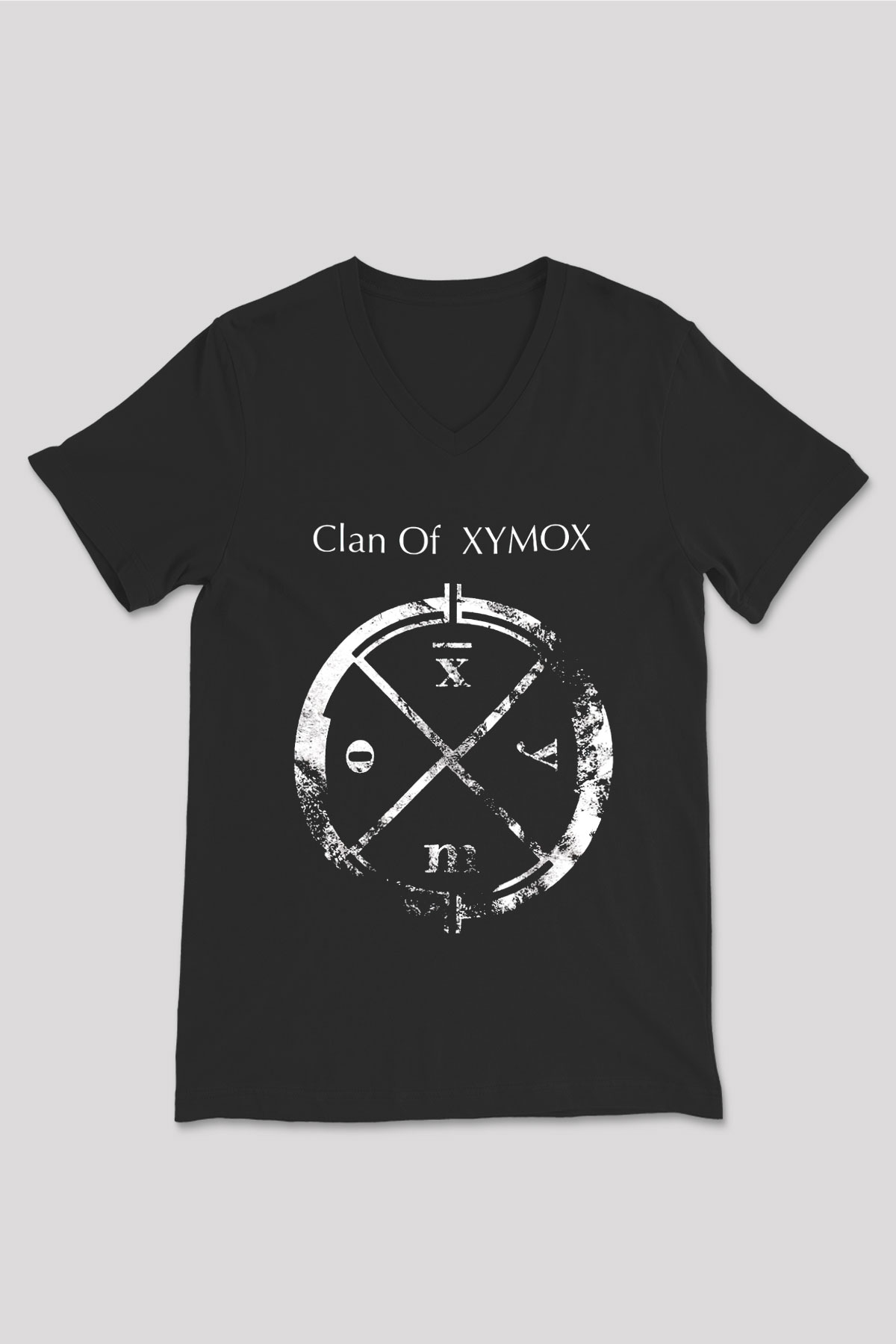 Clan of Xymox Siyah Unisex V Yaka Tişört