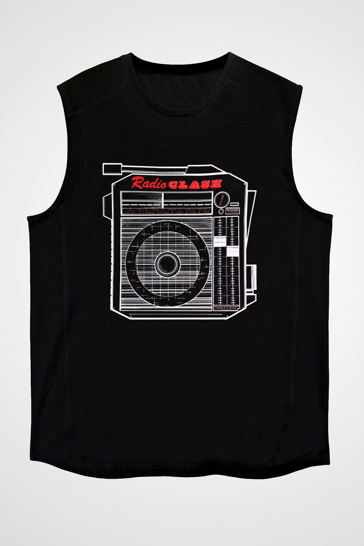 Clash (The) Baskılı Unisex Siyah Kolsuz Tişört