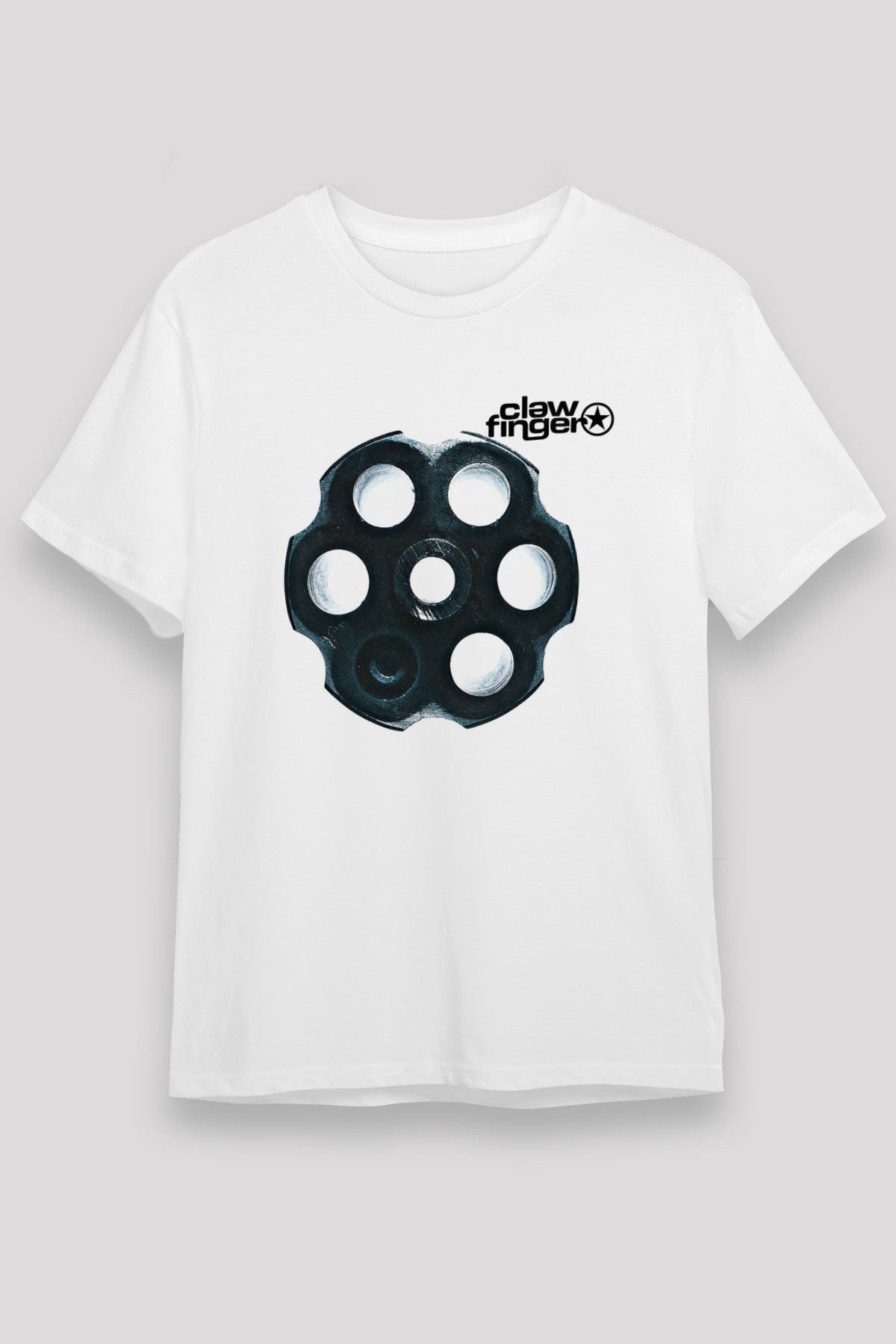 Clawfinger Baskılı Unisex Beyaz Tişört