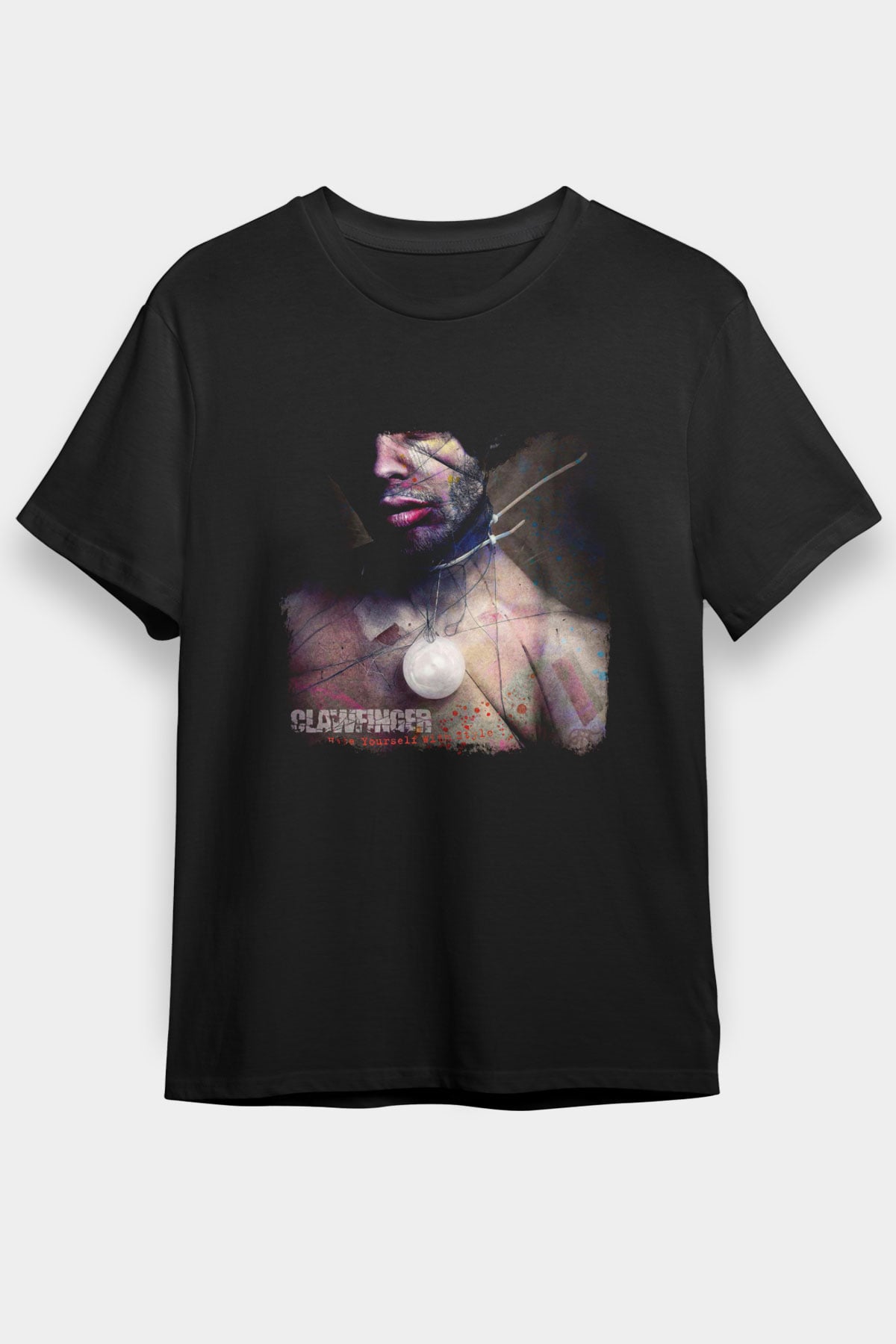 Clawfinger Baskılı Unisex Siyah Tişört