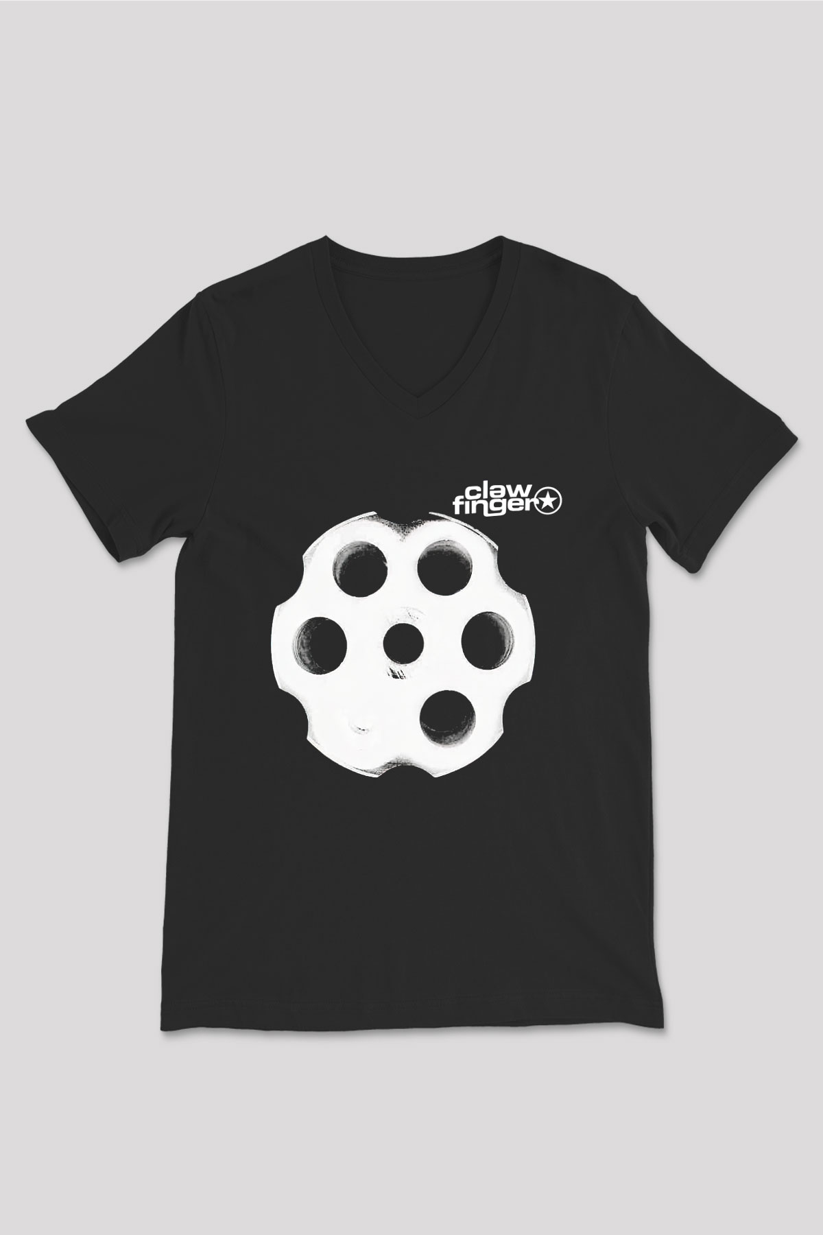 Clawfinger Siyah Unisex V Yaka Tişört
