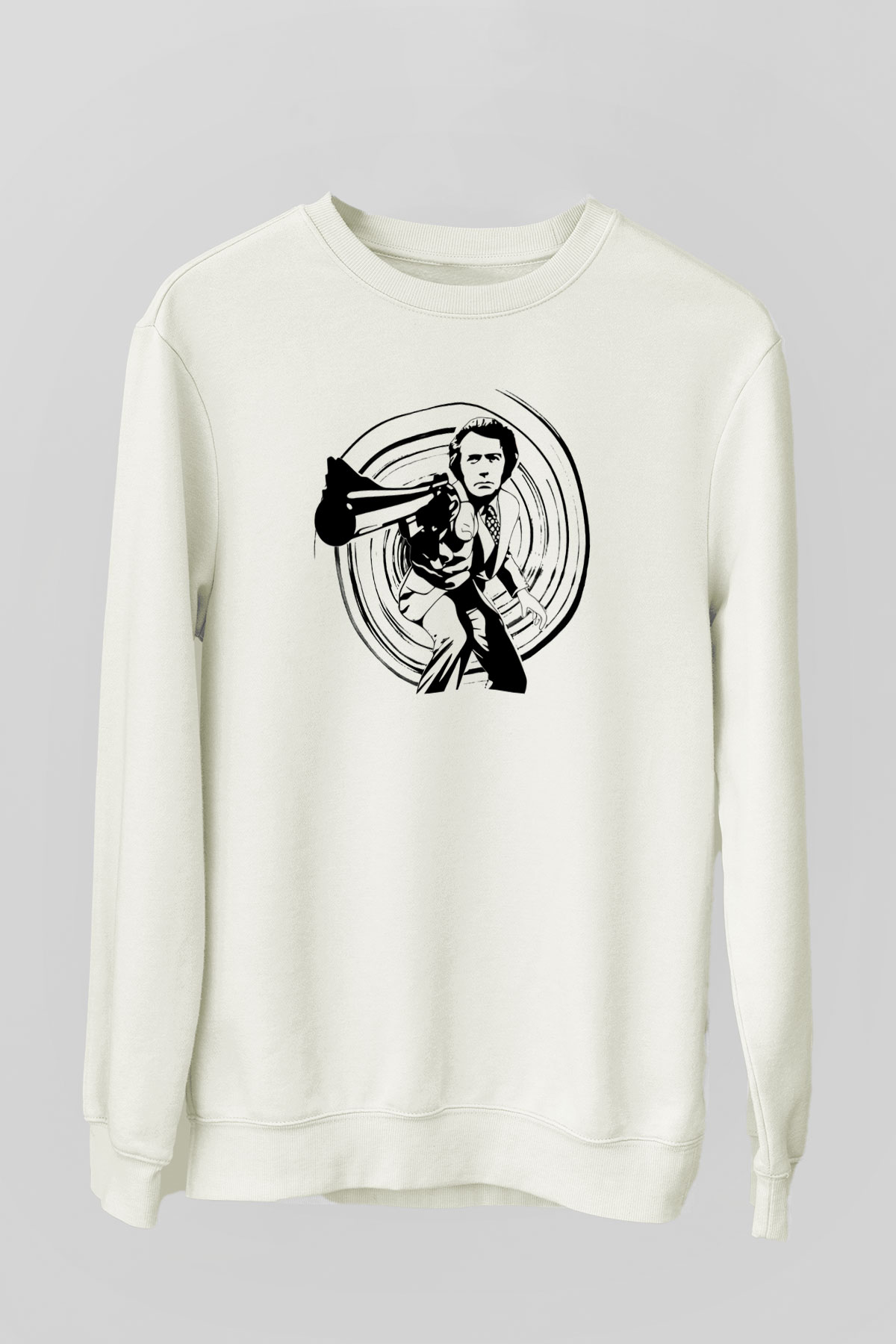 Clint Eastwood Beyaz Unisex Sweatshirt