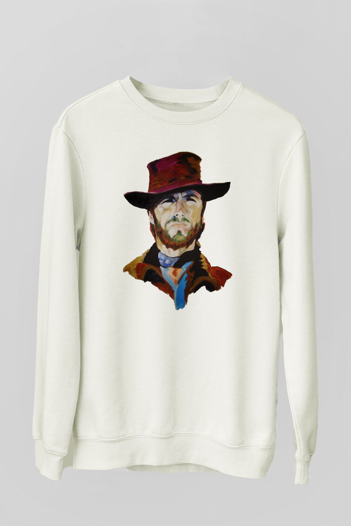 Clint Eastwood Beyaz Unisex Sweatshirt