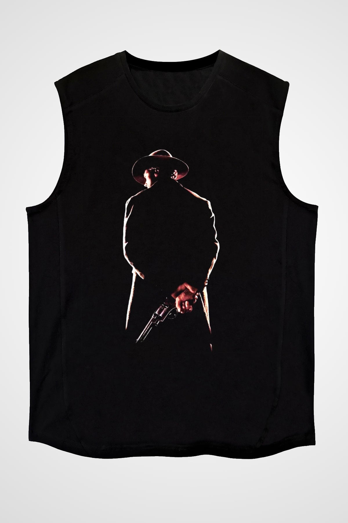 Clint Eastwood Siyah Unisex Kolsuz Tişört