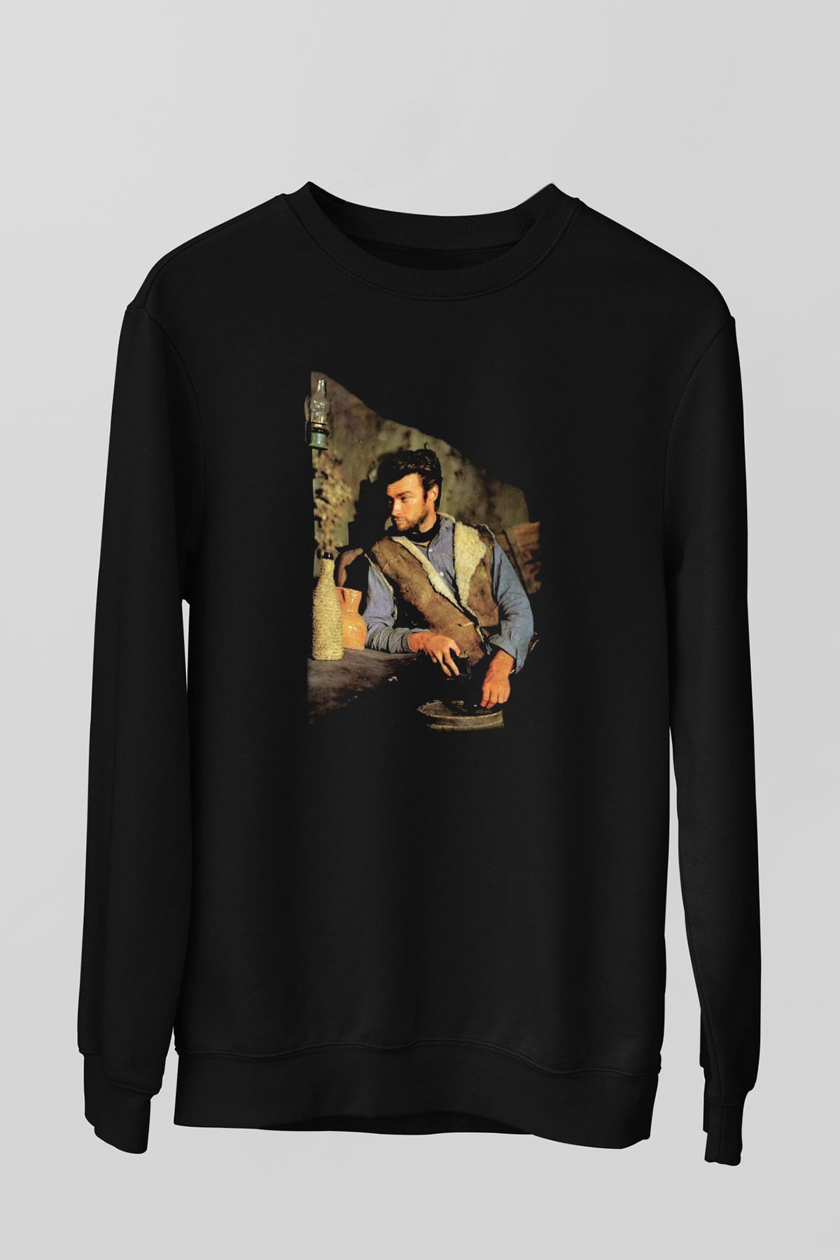 Clint Eastwood Siyah Unisex Sweatshirt