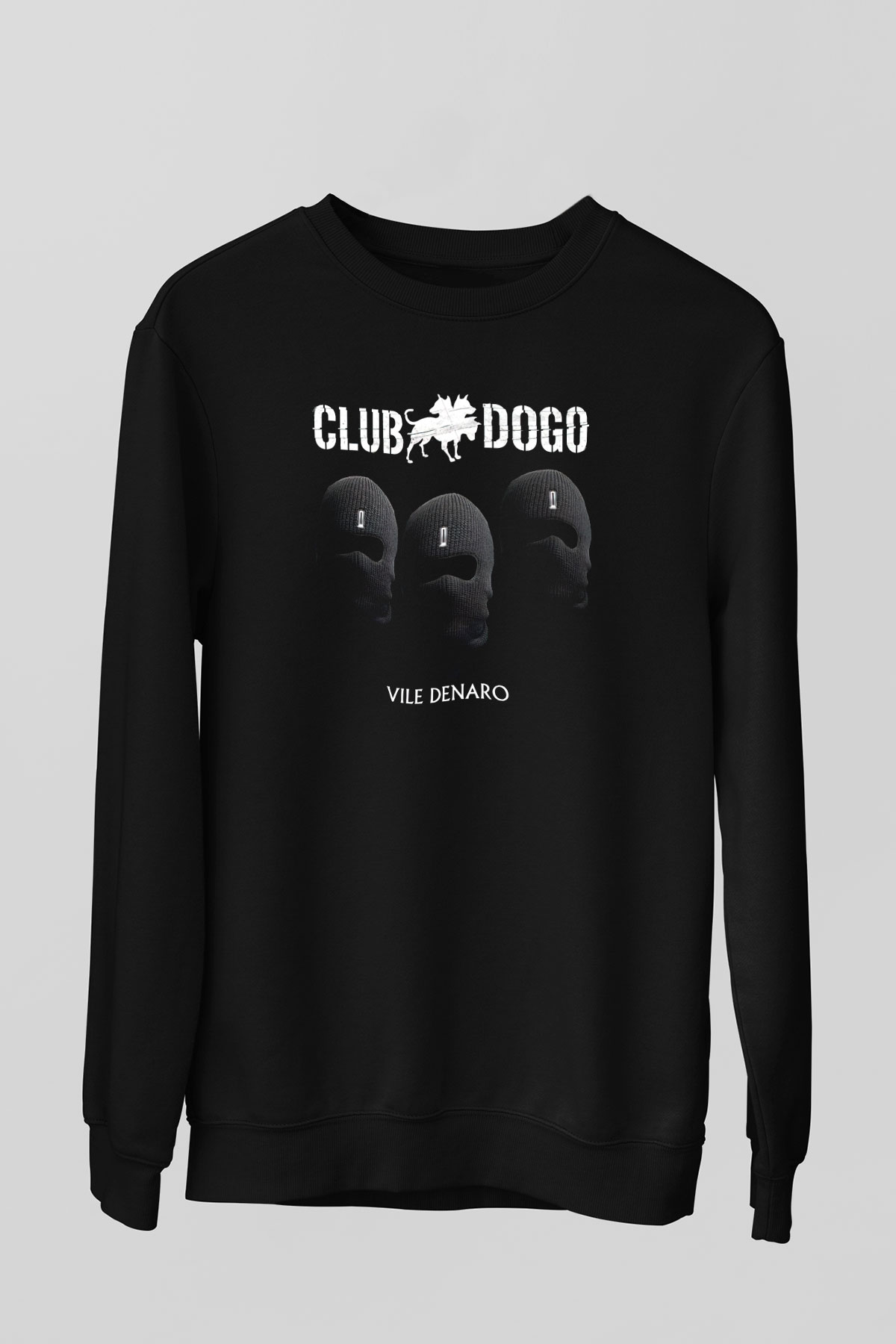 Club Dogo Siyah Unisex Sweatshirt