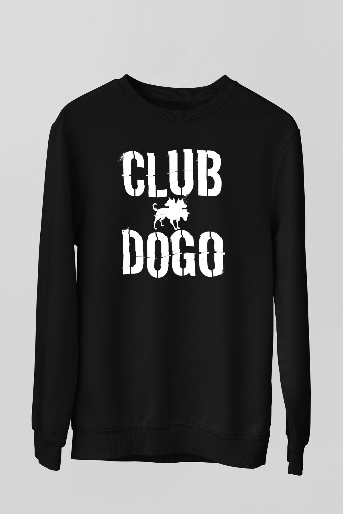 Club Dogo Siyah Unisex Sweatshirt