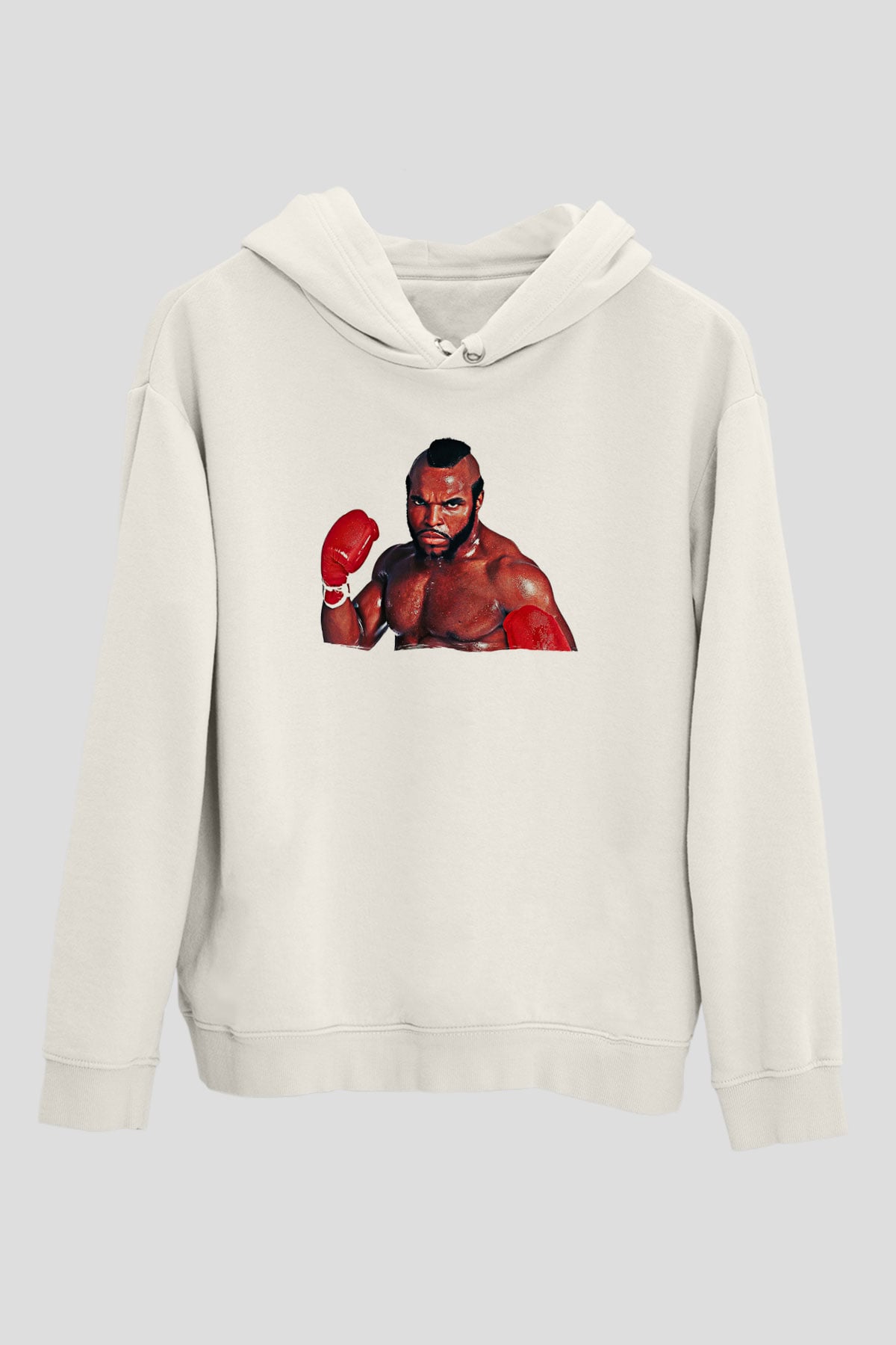Clubber Baskılı Beyaz Unisex Kapüşonlu Sweatshirt