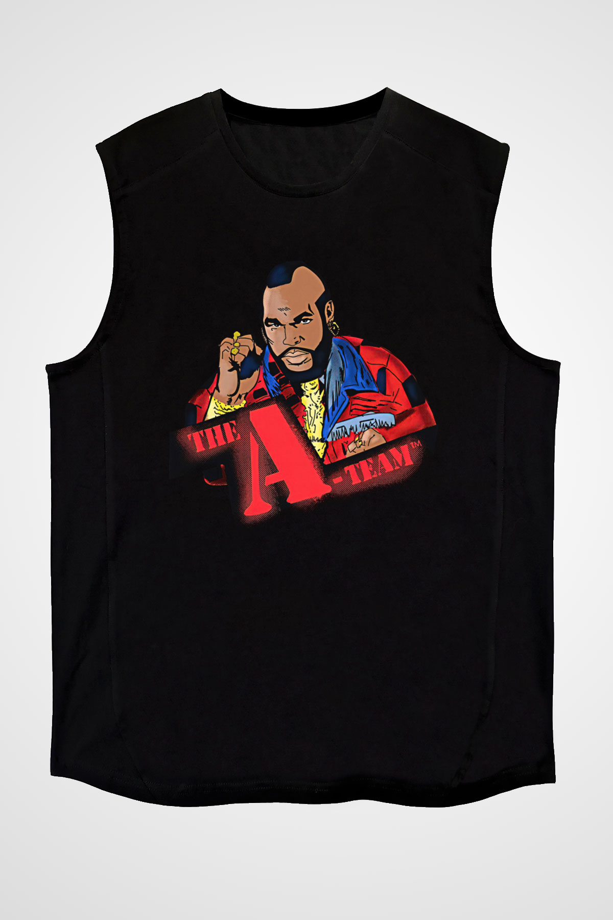 Clubber Baskılı Unisex Siyah Kolsuz Tişört - Tshirt