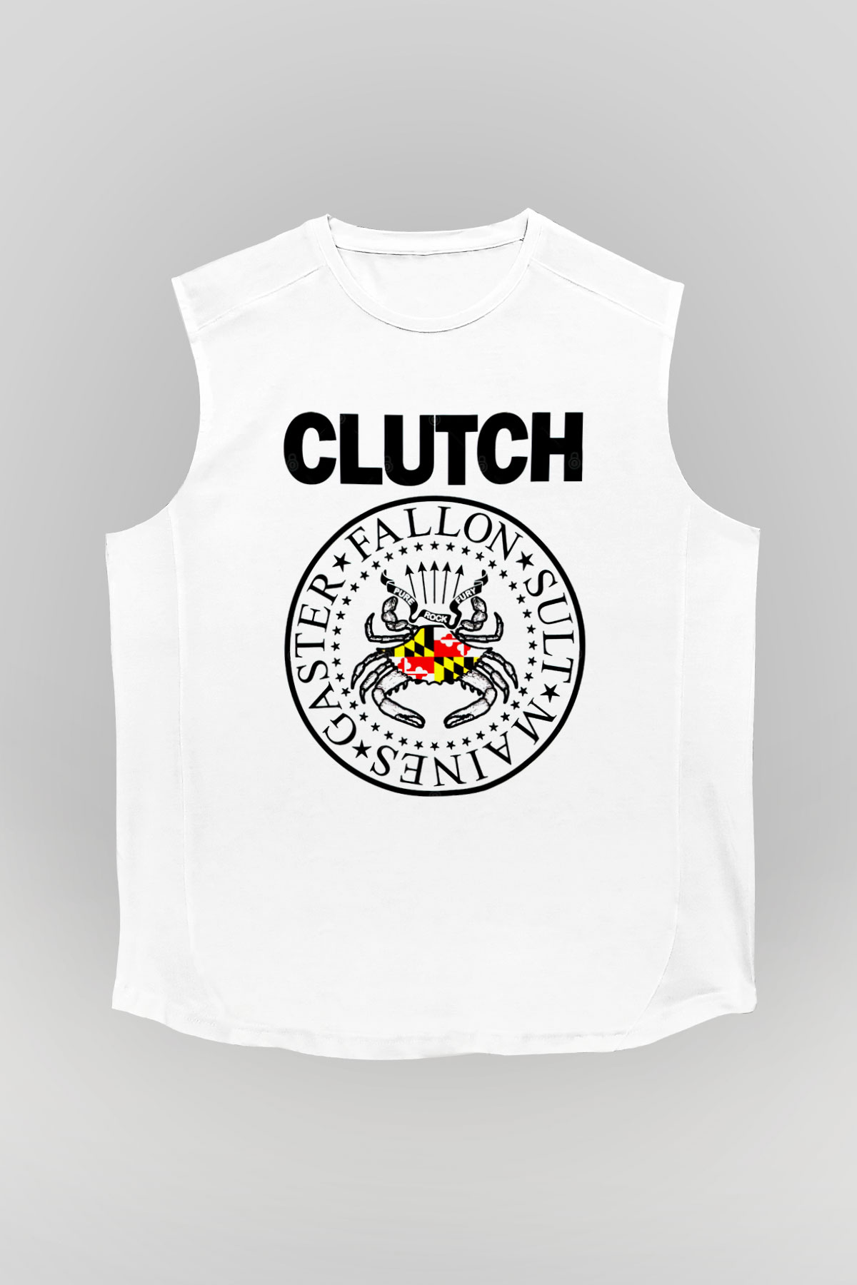 Clutch Beyaz Unisex Kolsuz Tişört