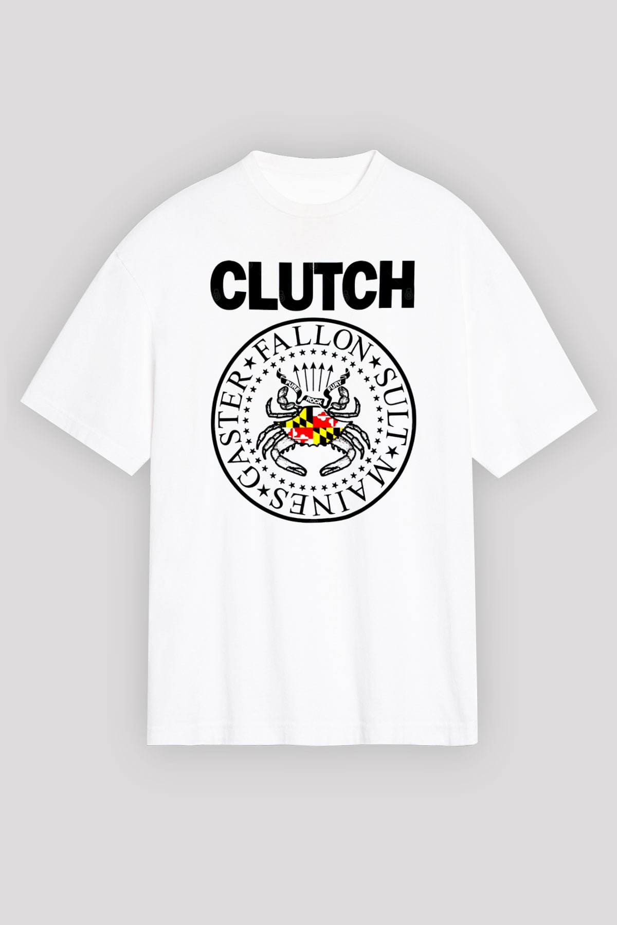 Clutch Beyaz Unisex Tişört T-Shirt - TişörtFabrikası
