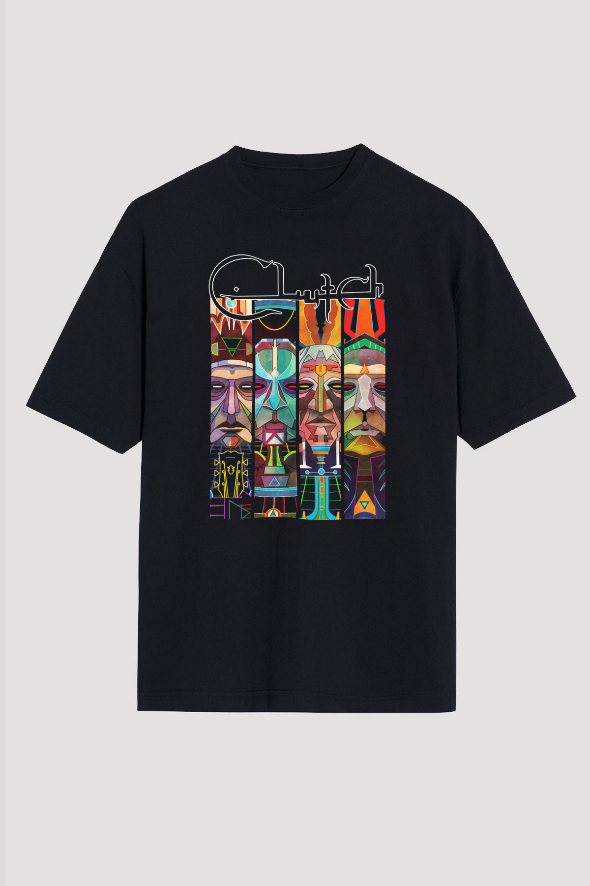 Clutch Siyah Unisex Oversize Tişört T-Shirt