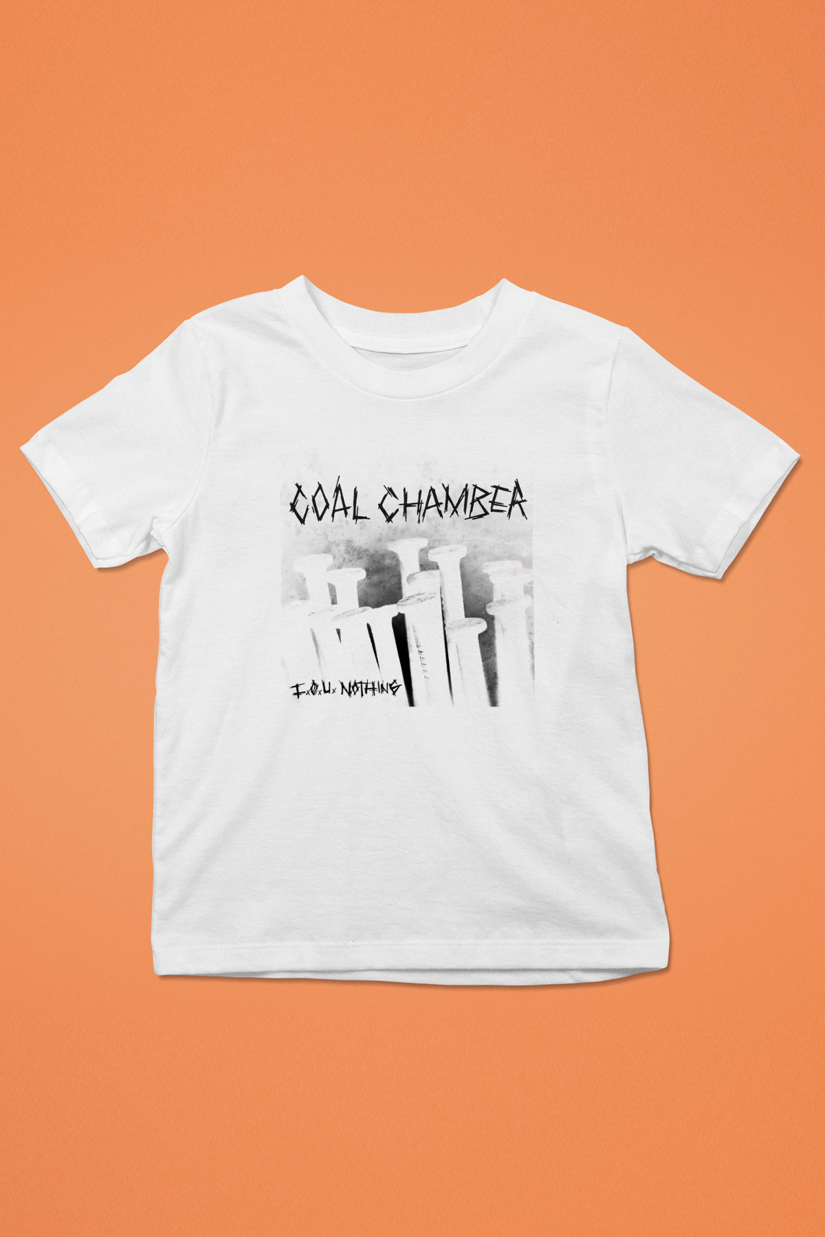 Coal Chamber Baskılı Beyaz Unisex Çocuk Tişört