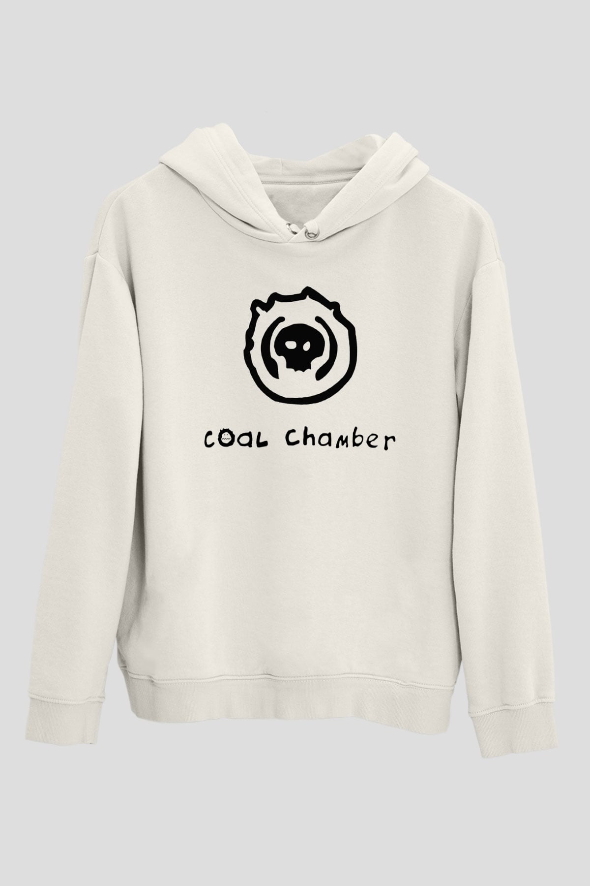 Coal Chamber Beyaz Unisex Kapşonlu Sweatshirt