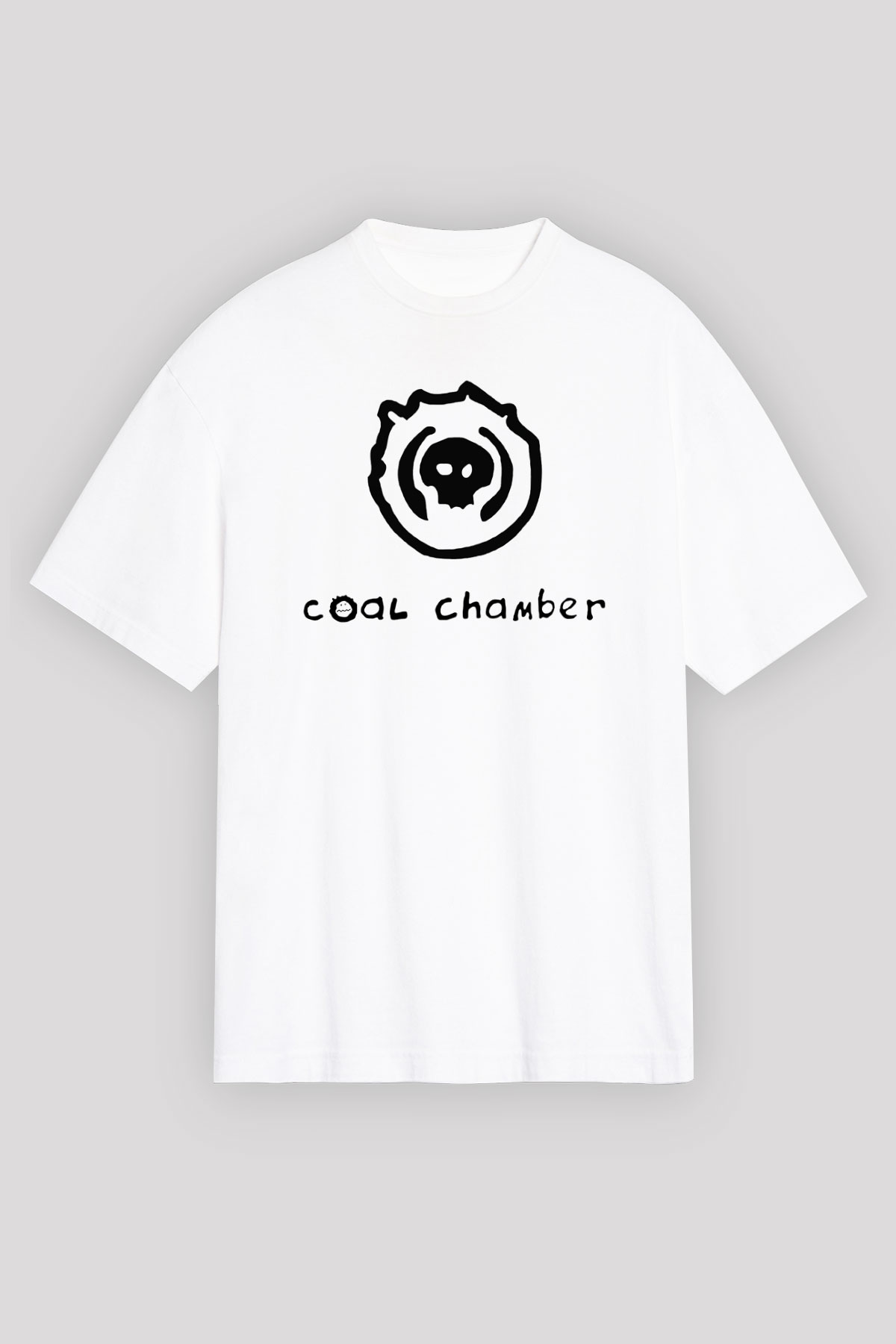 Coal Chamber Beyaz Unisex Oversize Tişört T-Shirt