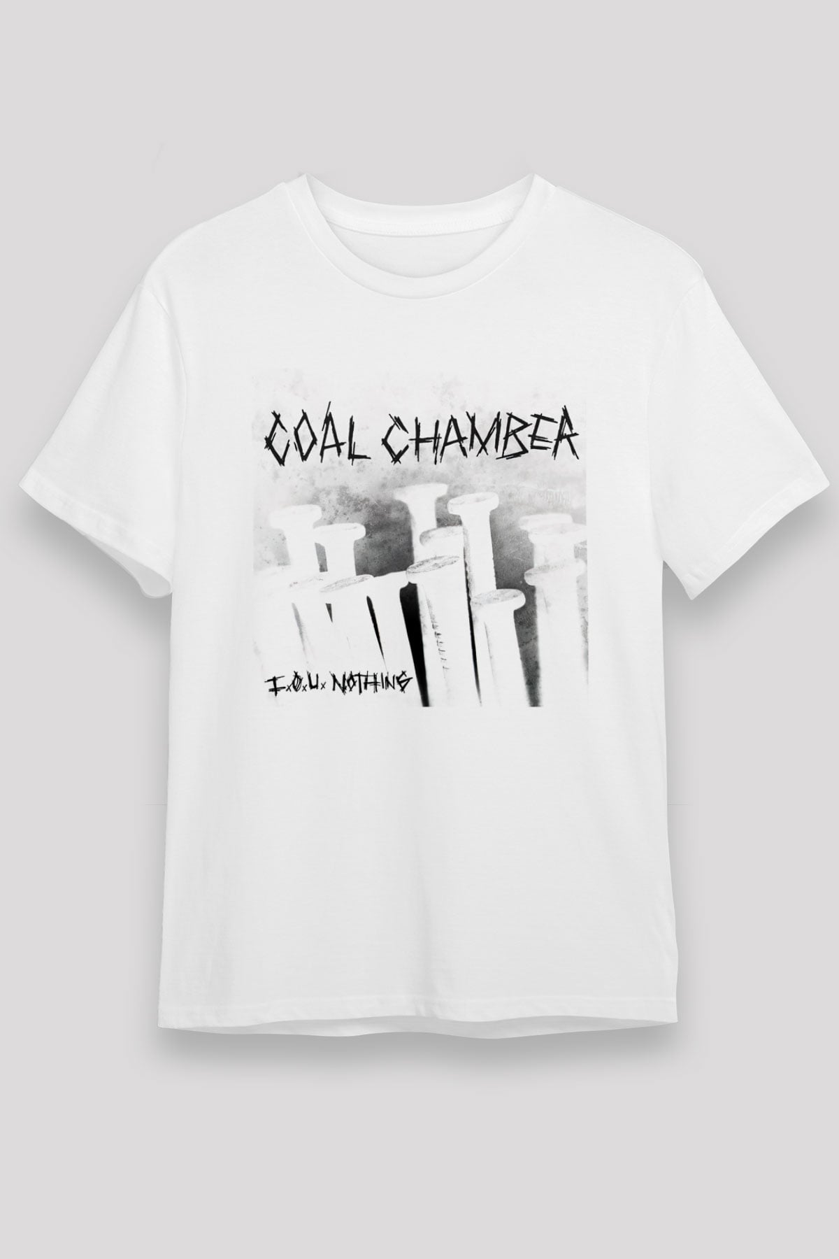 Coal Chamber Beyaz Unisex Tişört T-Shirt - TişörtFabrikası