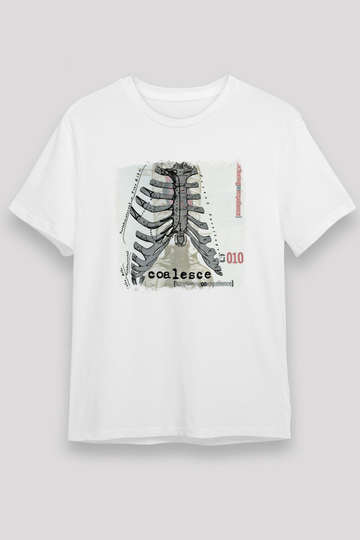 Coalesce Baskılı Unisex Beyaz Tişört
