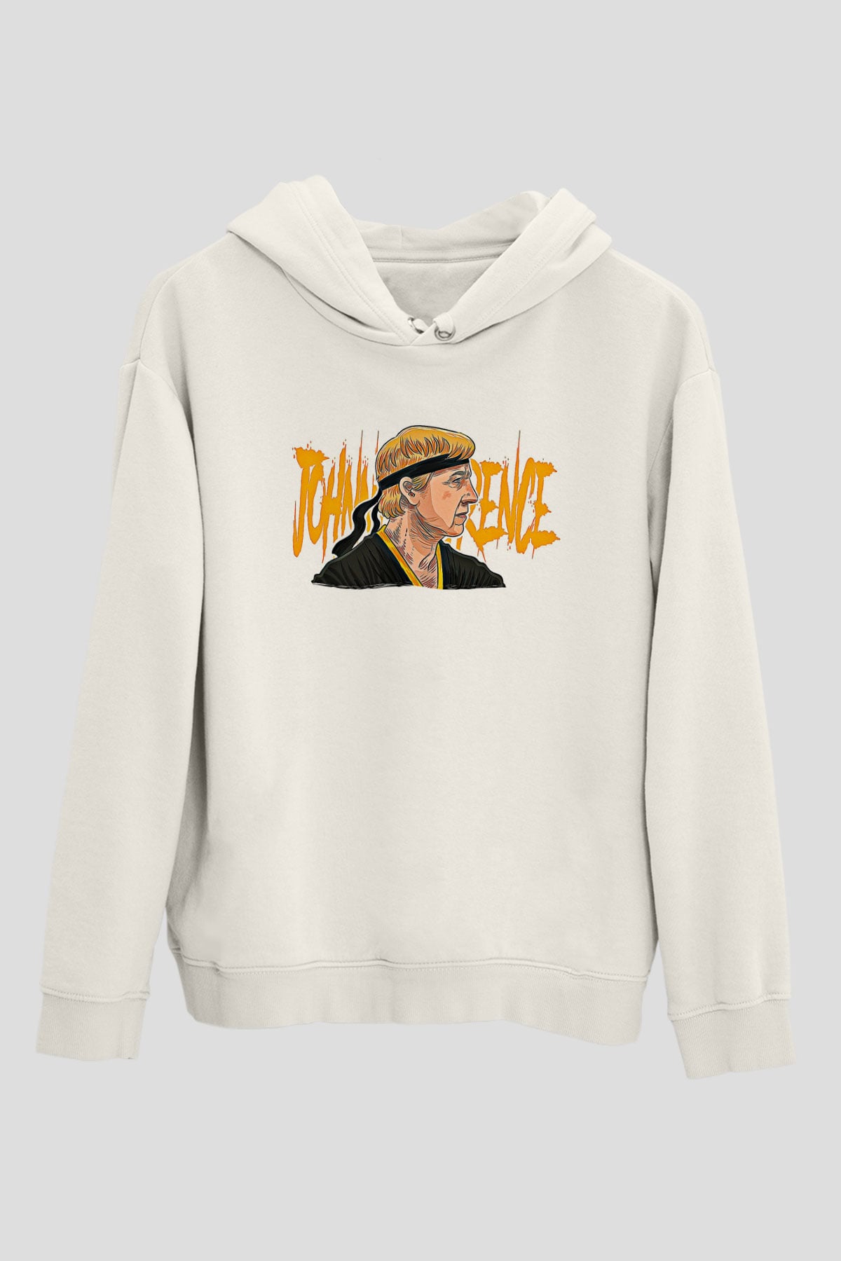 Cobra Kai Baskılı Beyaz Unisex Hoodie