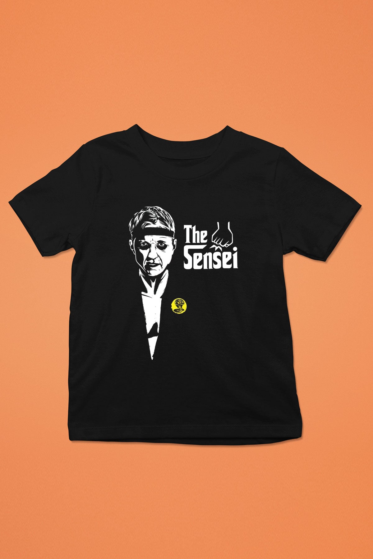 Cobra Kai Baskılı Unisex Siyah Çocuk Tişört - Tshirt
